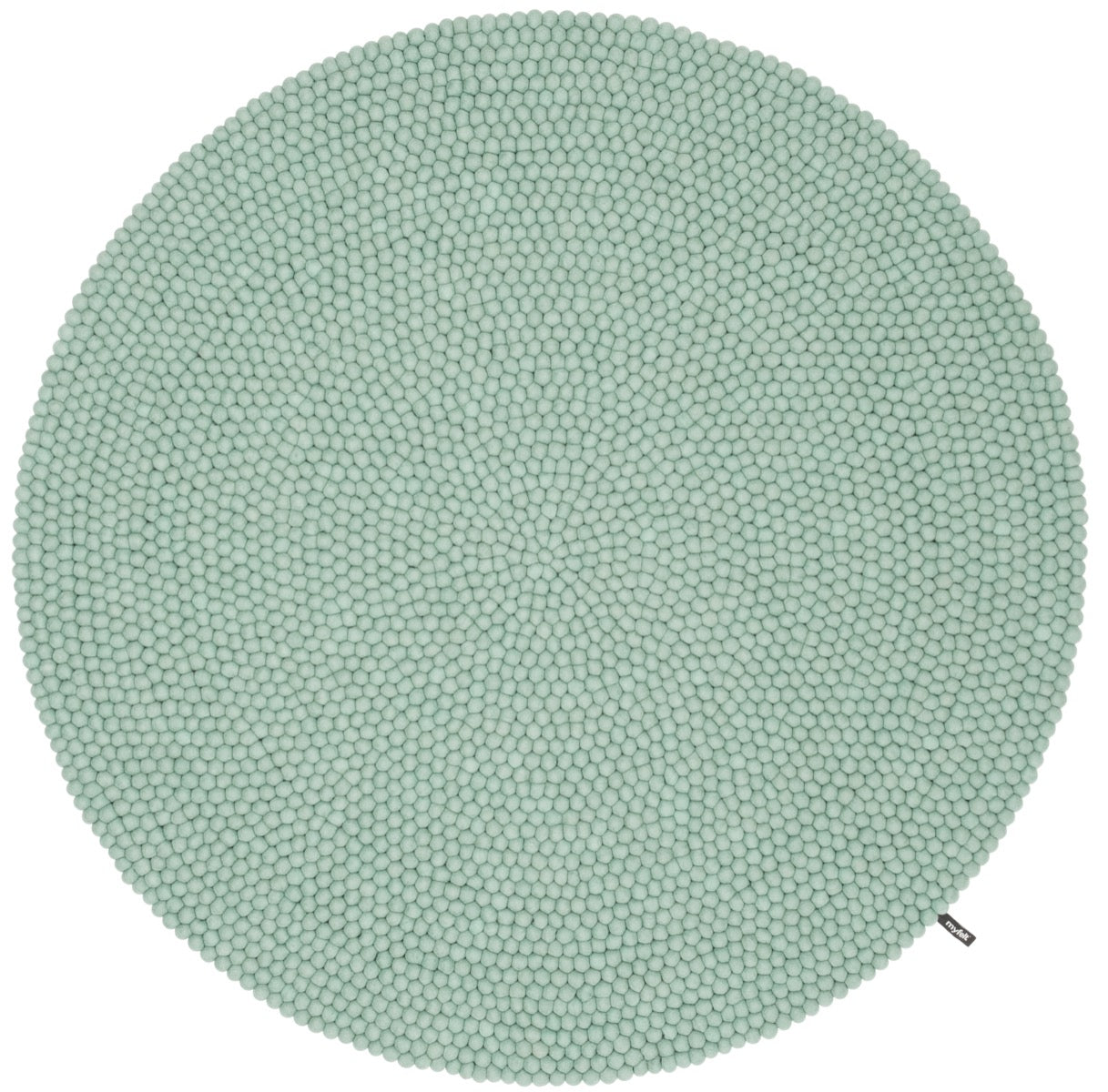 myfelt Fine Filzkugelteppich Türkis rund Ø 50 cm