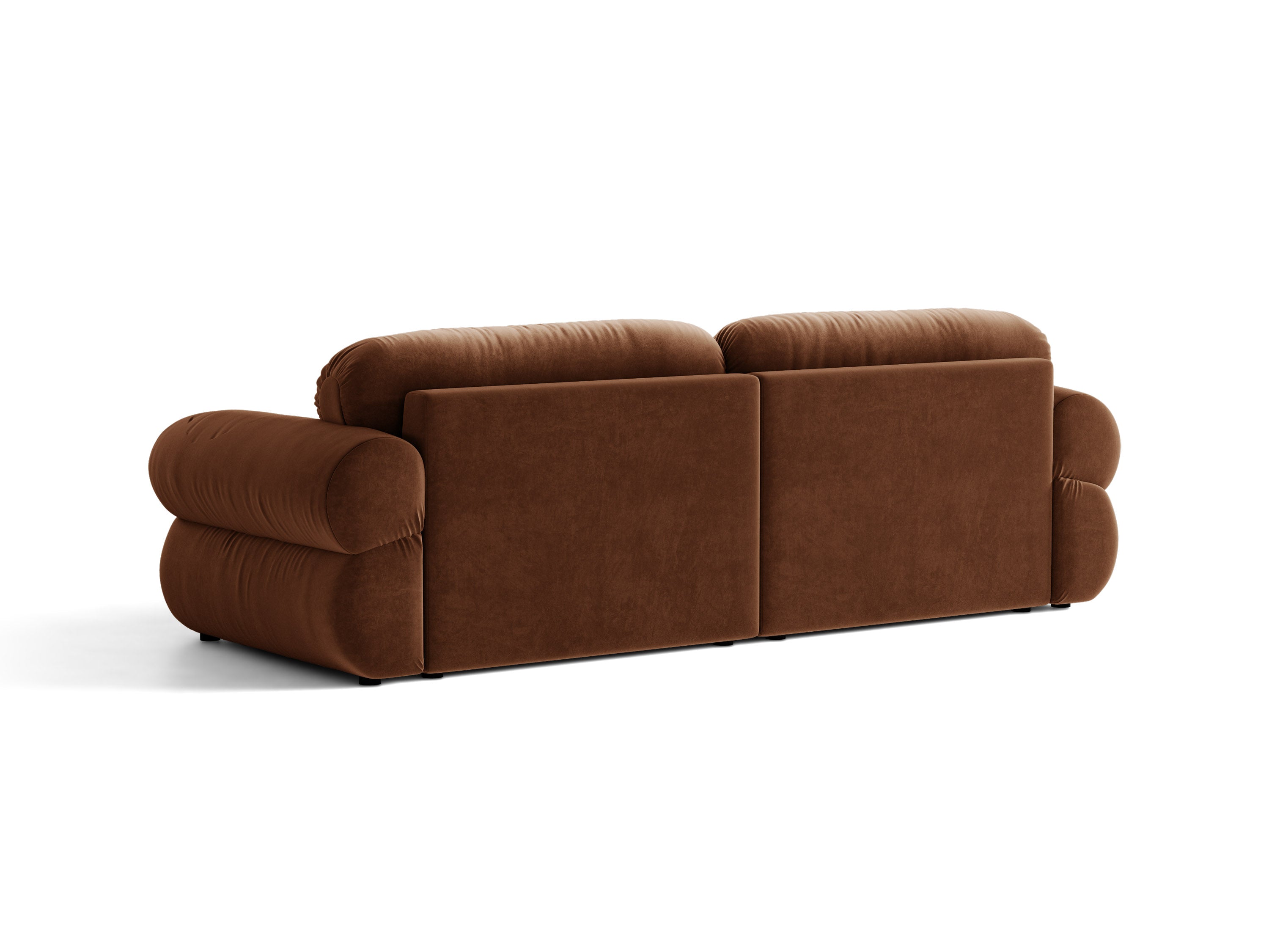 Micadoni Ophelia Sofa 4-Sitzer Samt Salvador Braun