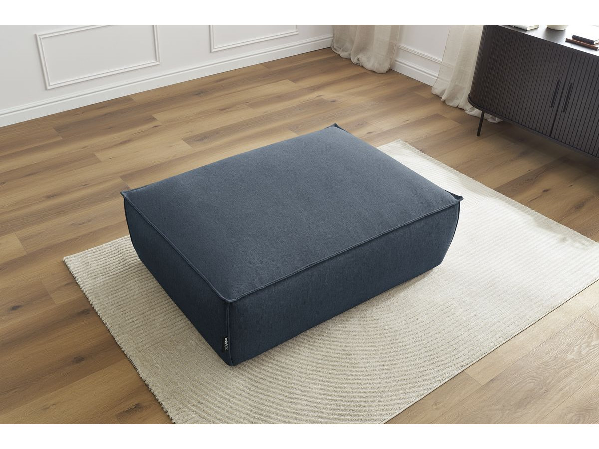 Bobochic Boheme Pouf Melange-Stoff Dunkelblau