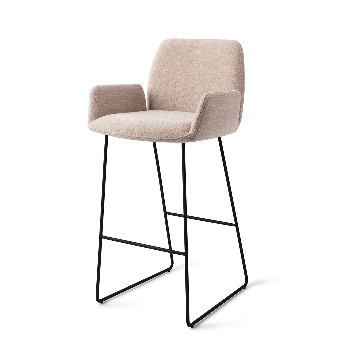 Jesper Home Barhocker Misaki Sand Strand Slide Schwarz Barhöhe 75 cm