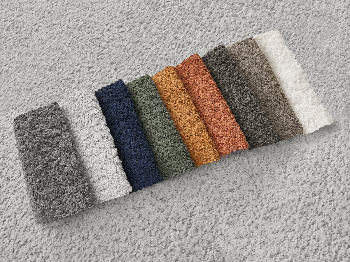 Bobochic Azra Sofamodul 2-Sitzer 143 × 112 cm Bouclé-Stoff Hellgrau Ecke links