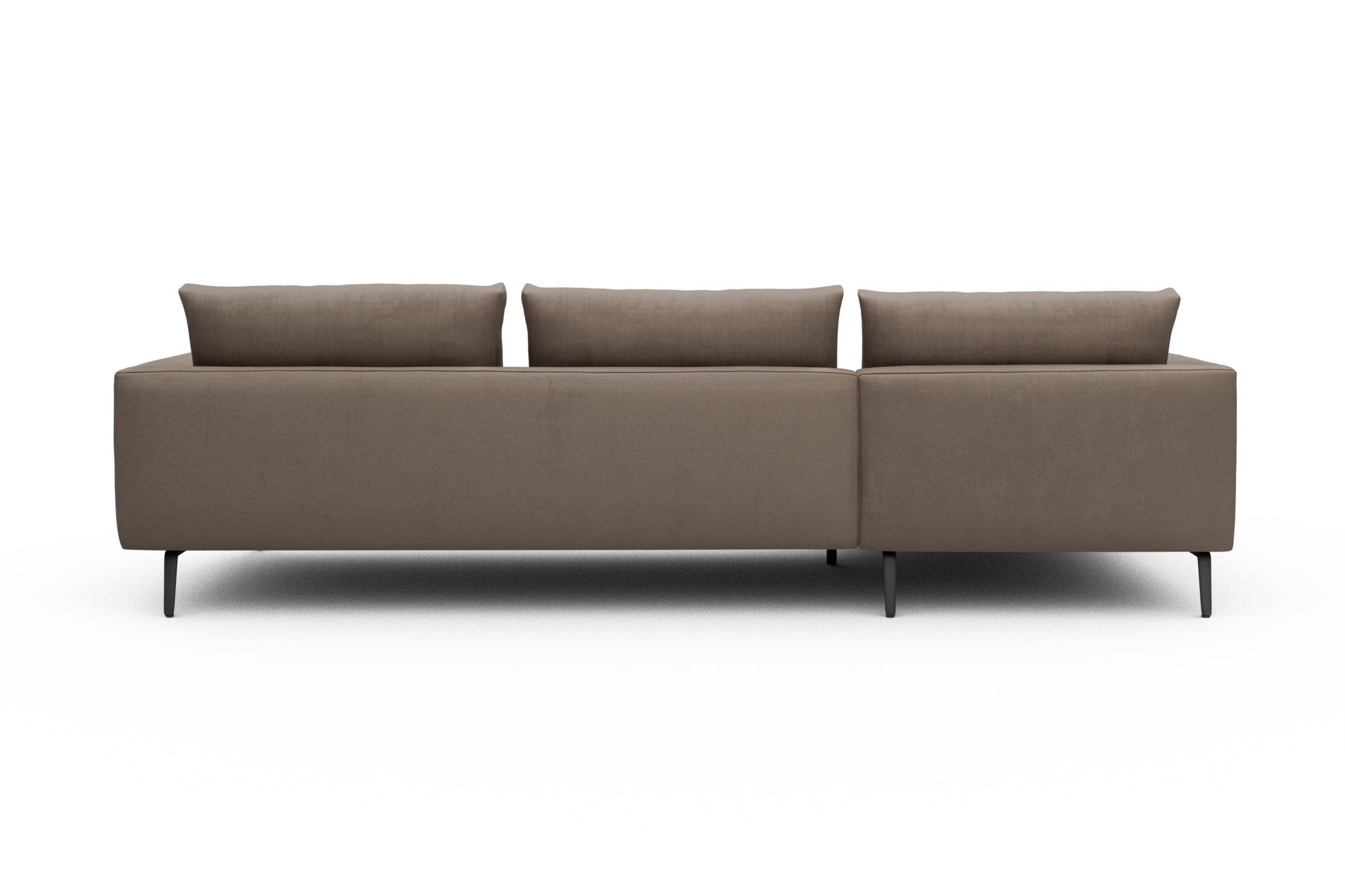 Ecksofa Karl Chaiselongue links mit 2,5-Sitzer Cordufine-Biege