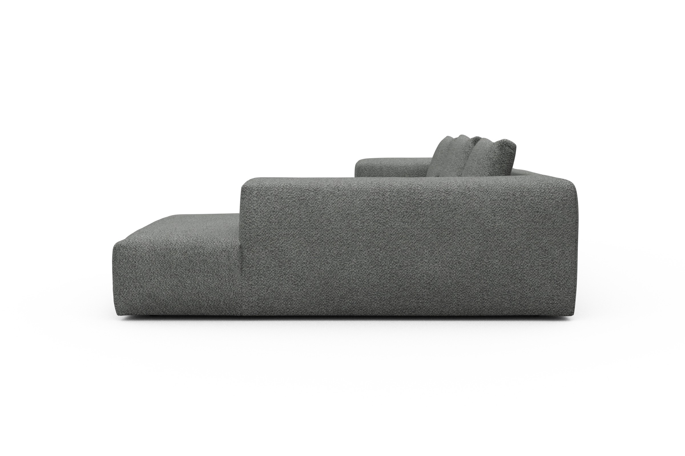 Ecksofa Fred Relax-Ecke rechts mit 2,5-Sitzer Vanora-Warm-Grey