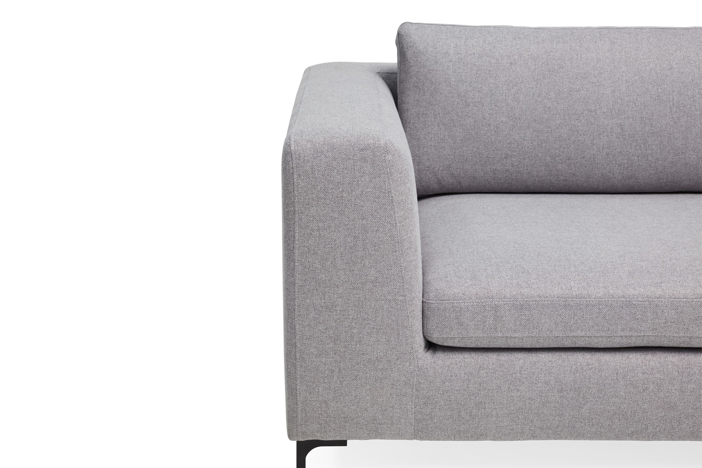 Sofa Theo 2,5-Sitzer Strukturierter Stoff Sama 336-Grey