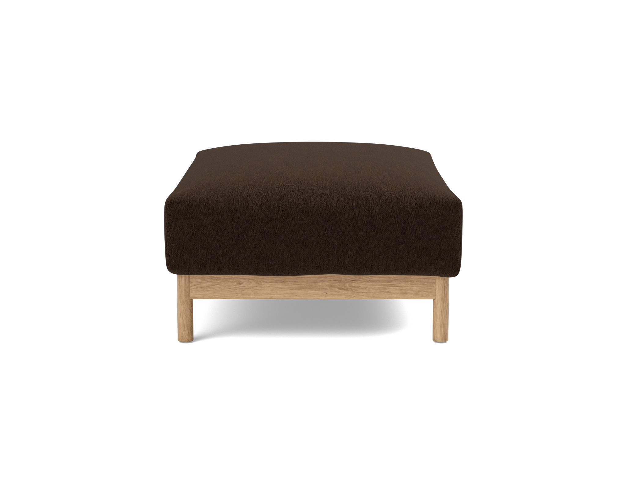 Hocker Malloy Strukturierter Stoff Taura 358-Chocco Beine Eiche