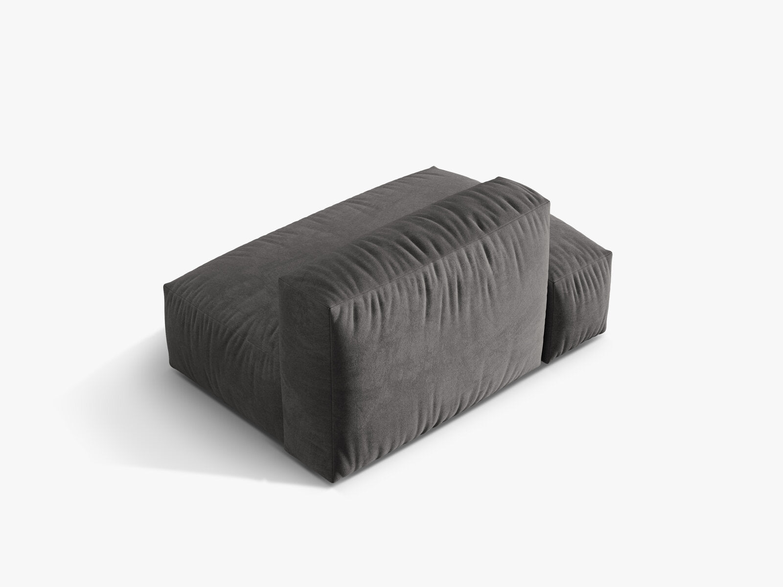 Micadoni Ecksofa-Modul Martina 1-Sitzer Links Samt Grau