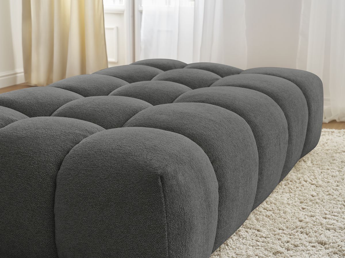 Bobochic Everest Pouf 166 × 100 cm Melange-Stoff Dunkelgrau