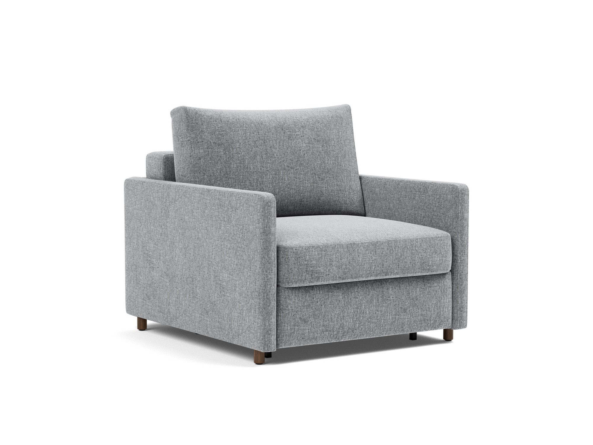 Schlafsessel Neah mit Slim-Armlehnen Strukturierter Stoff Twist 565-Granite