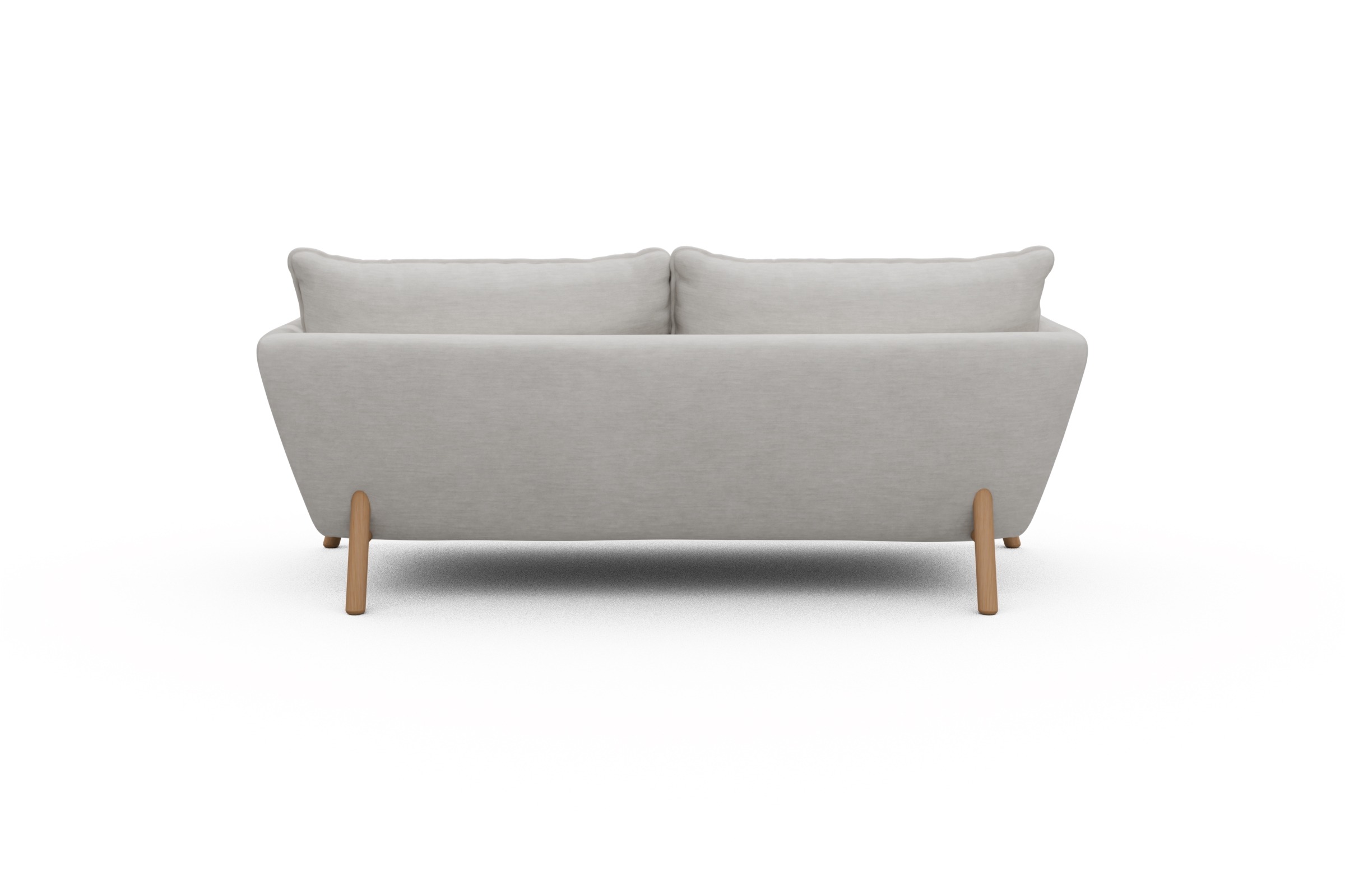 Sofa Emil PREMIUM 2-Sitzer Beinfarbe Eiche Natur Vivus-Dusty-Off-White