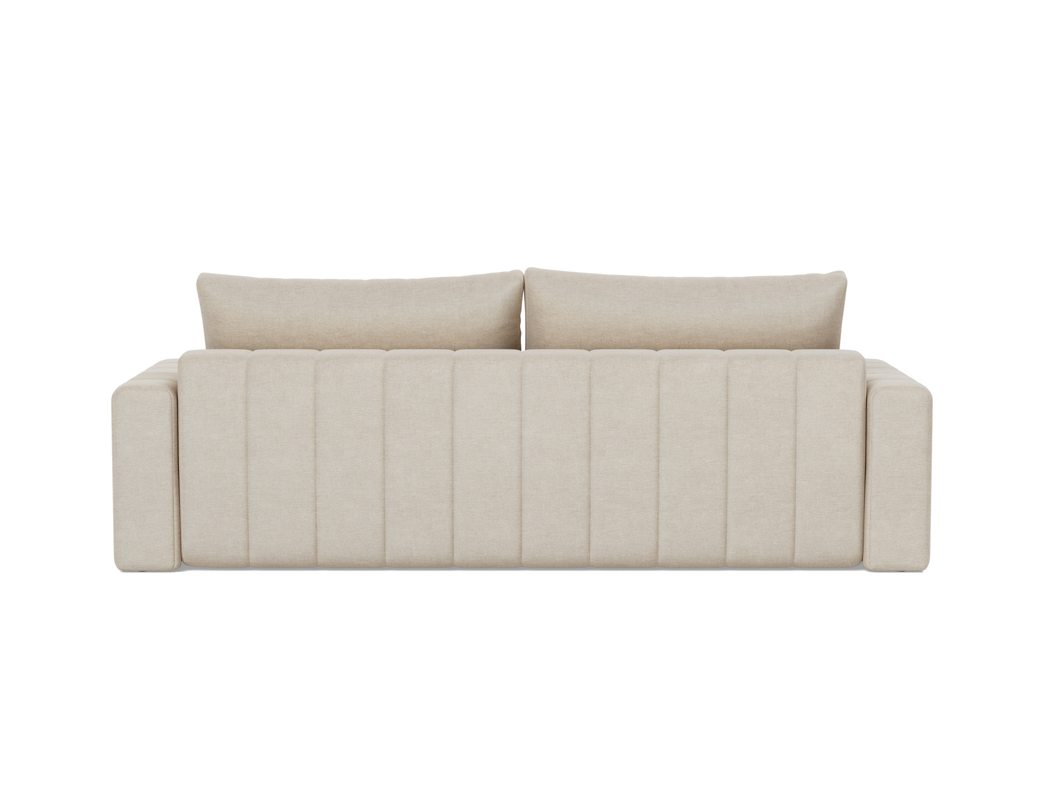 Schlafsofa Akello mit Armlehnen Flachgewebe Phobos 586-Latte