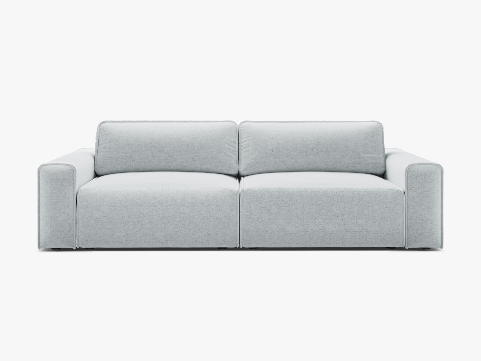 Micadoni Sofa Victor 3-Sitzer mit Schlaffunktion Strukturierter Stoff Hellgrau