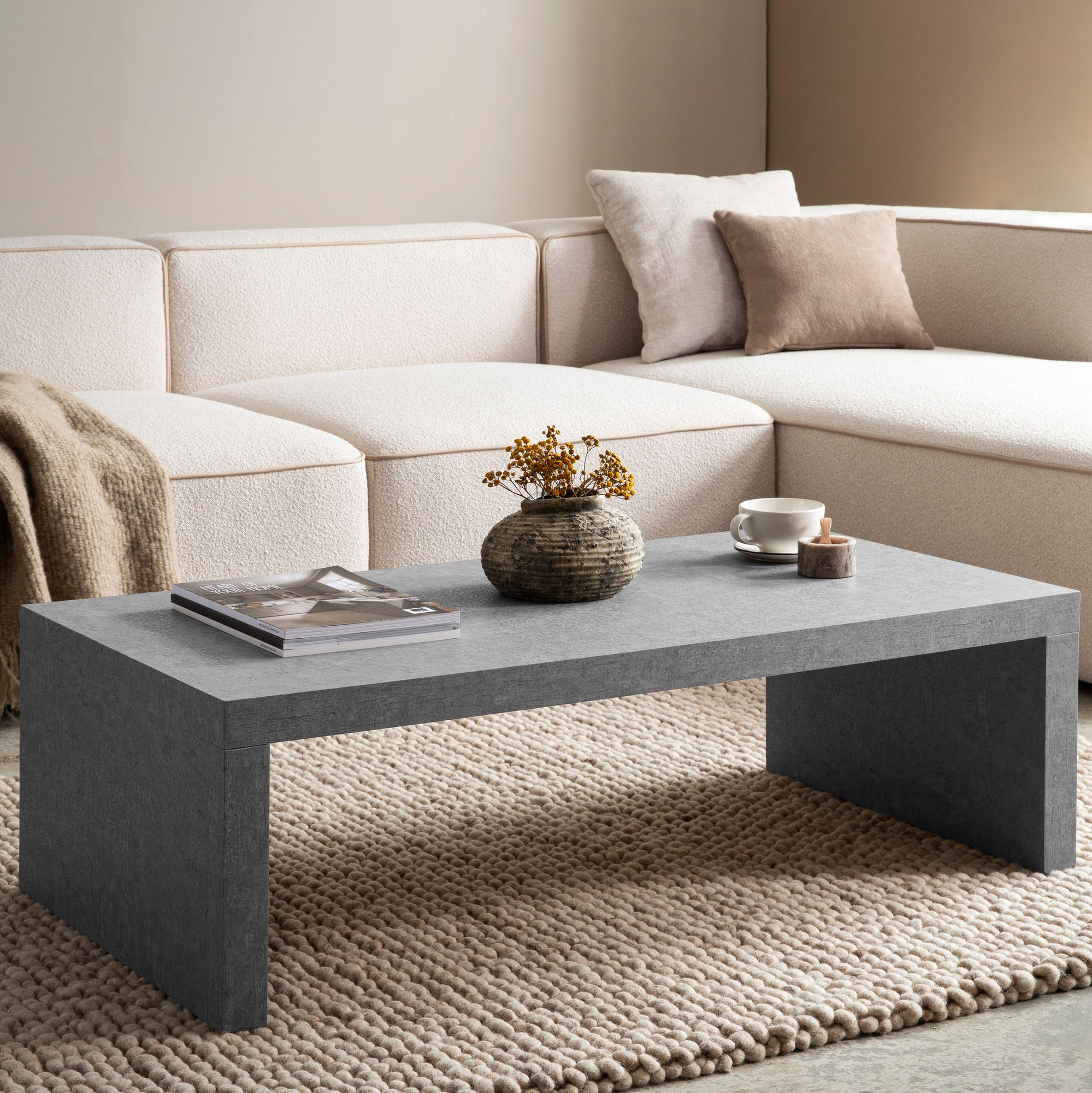 Couchtisch Forsand Grau 110 × 55 × 35 cm