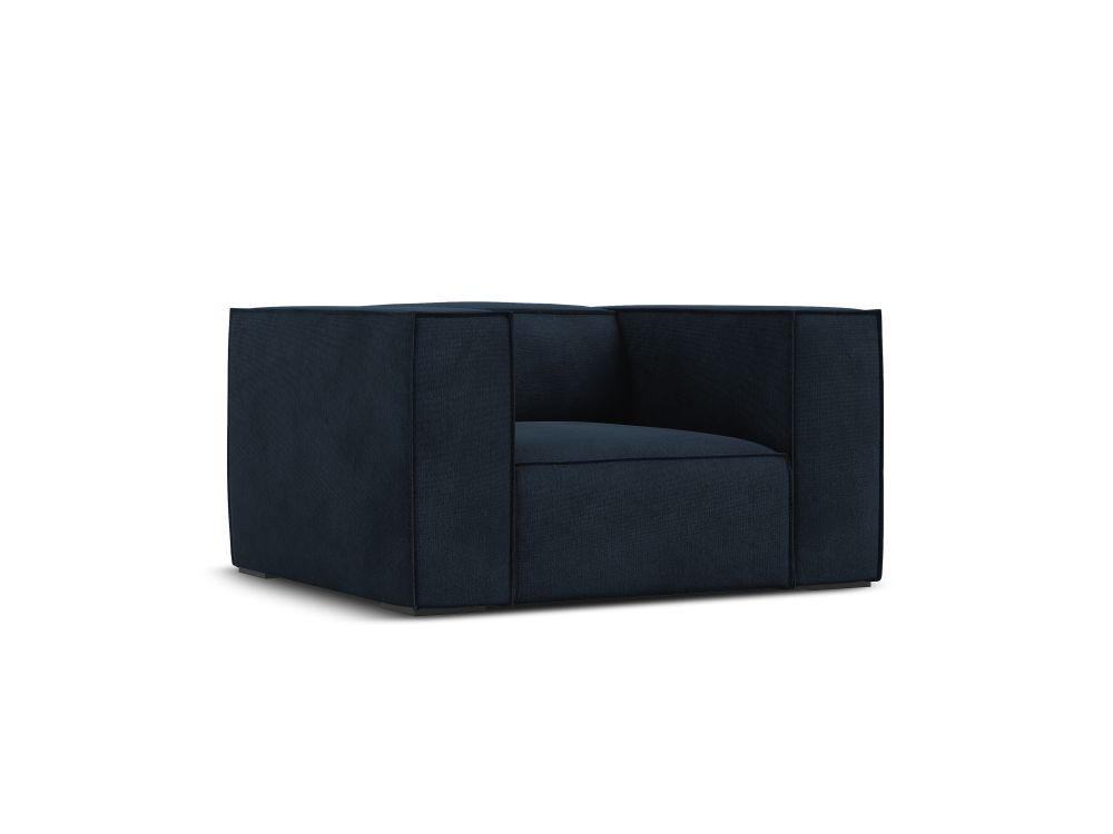 Cosmopolitan Design Sessel Turin Strukturierter Stoff Rosario Dunkelblau
