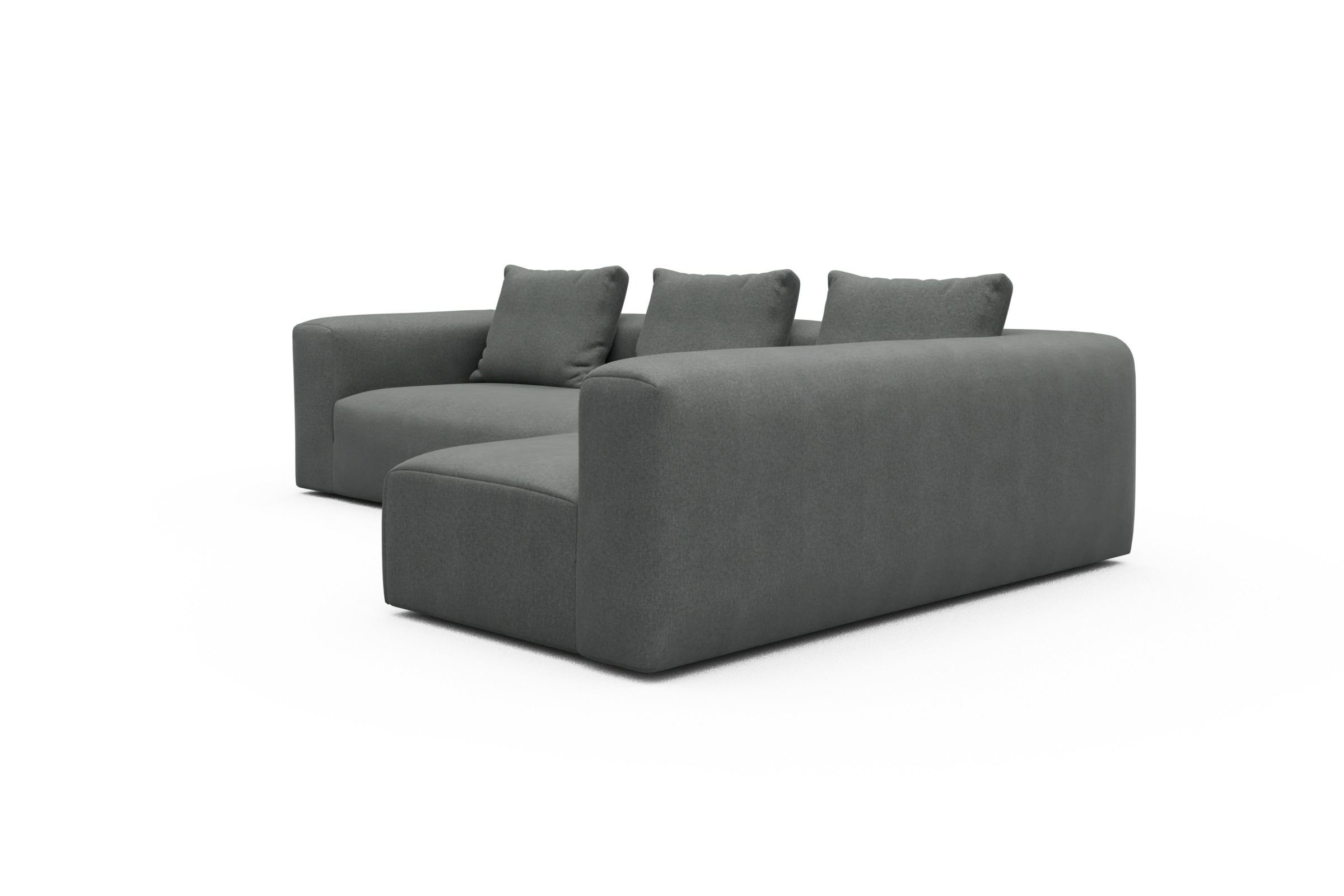 Ecksofa Fred 2x 2,5-Sitzer rechts offen Satya-Steel