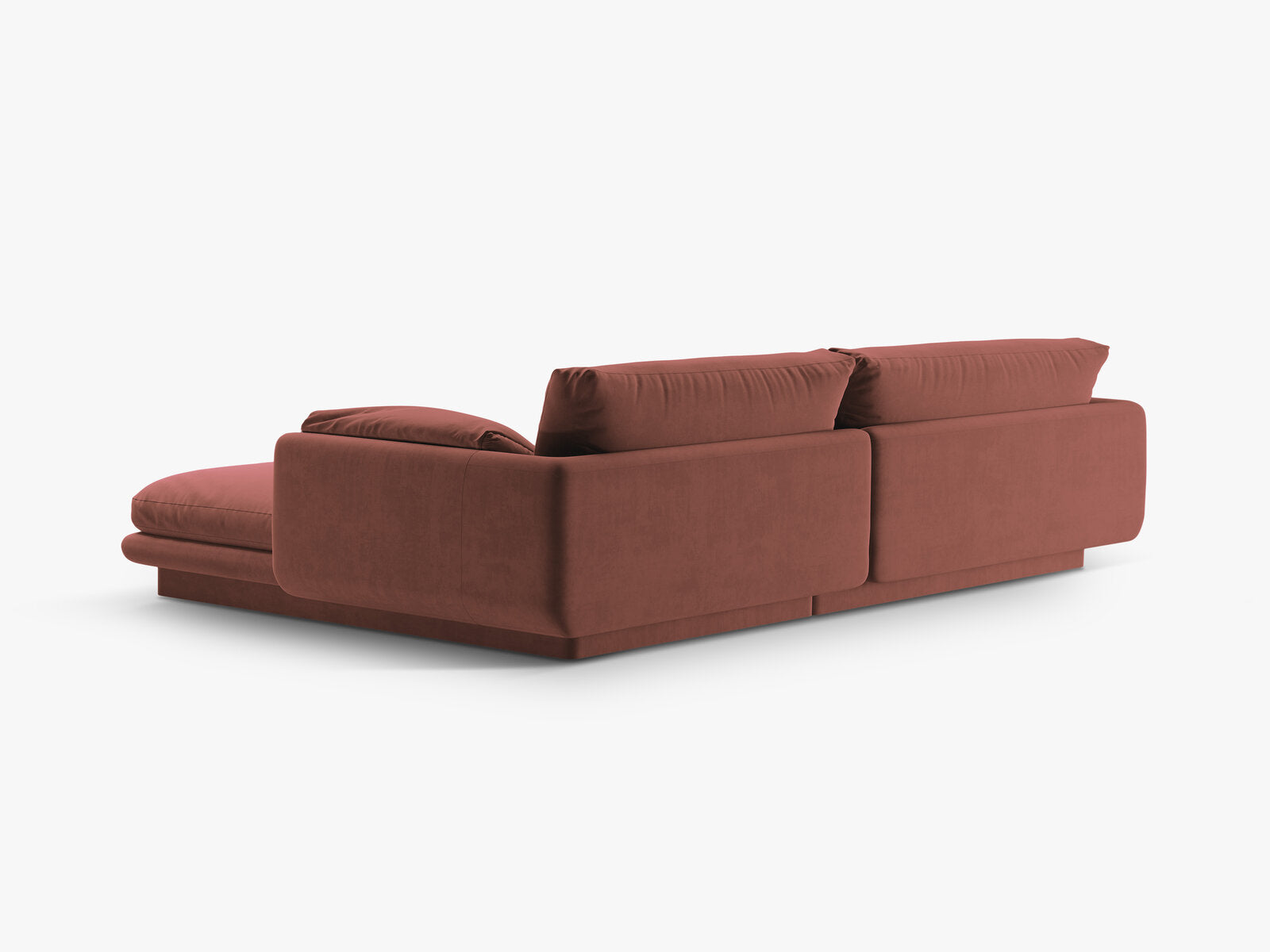 Micadoni Ecksofa Torino 4-Sitzer Links Samt Cuoio