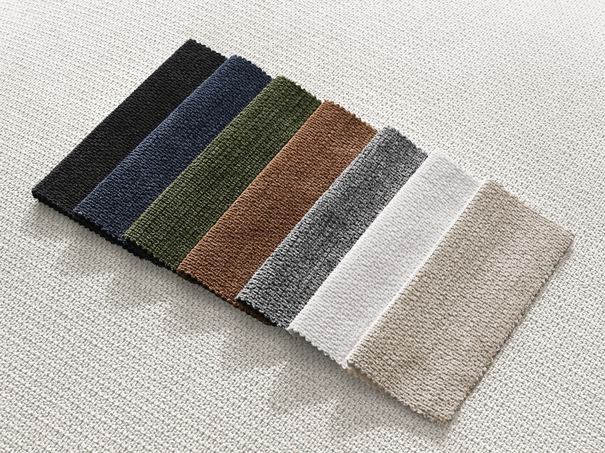 Bobochic Leopold Pouf Melange-Stoff Weiß