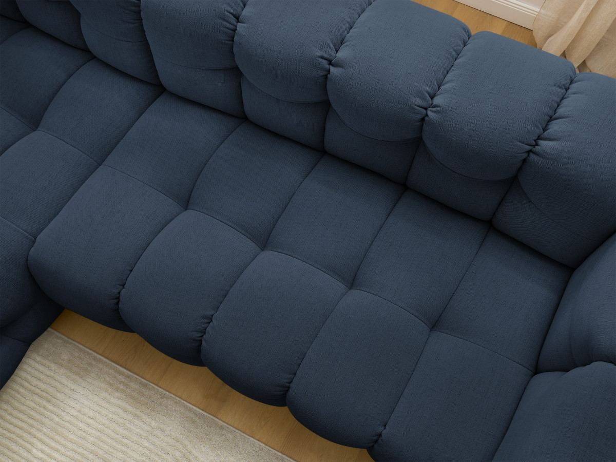 Bobochic Cloud Ecksofa 288 × 184 cm Stoff Dunkelblau Ecke links