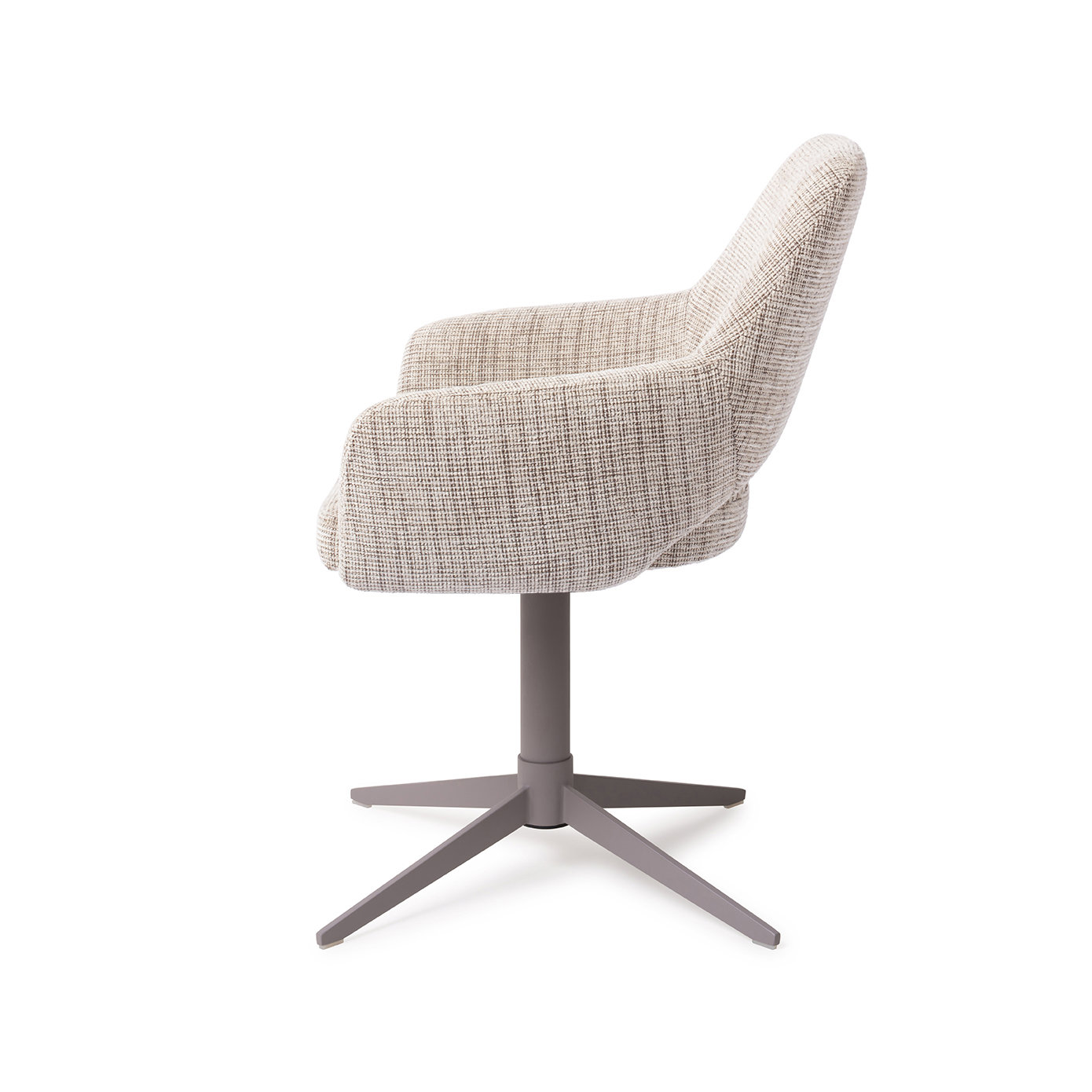 Jesper Home Esszimmerstuhl Yanai Caramel Grid Quad Grau