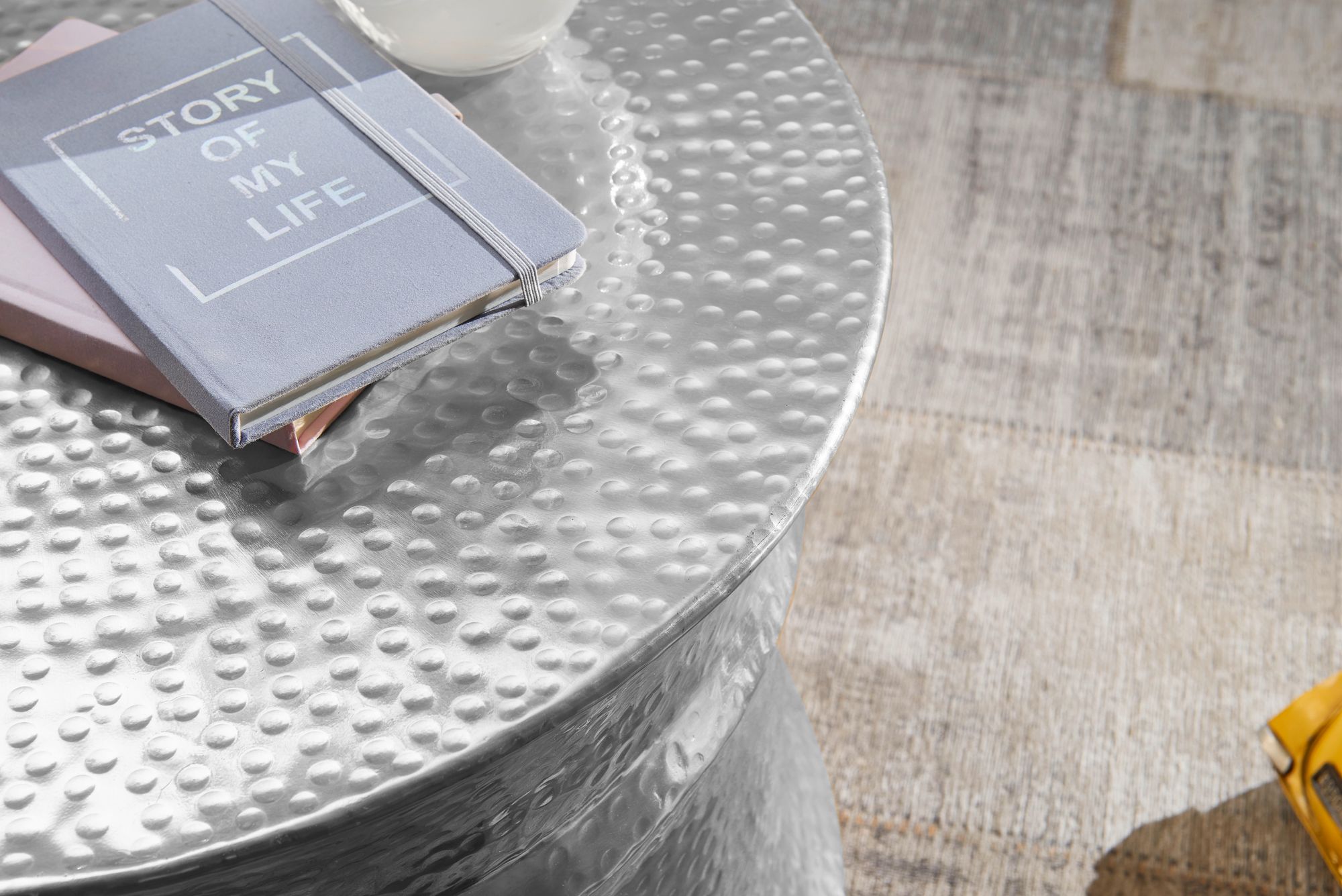 Couchtisch Rorvik Aluminium Silber Ø 62 × H 41 cm