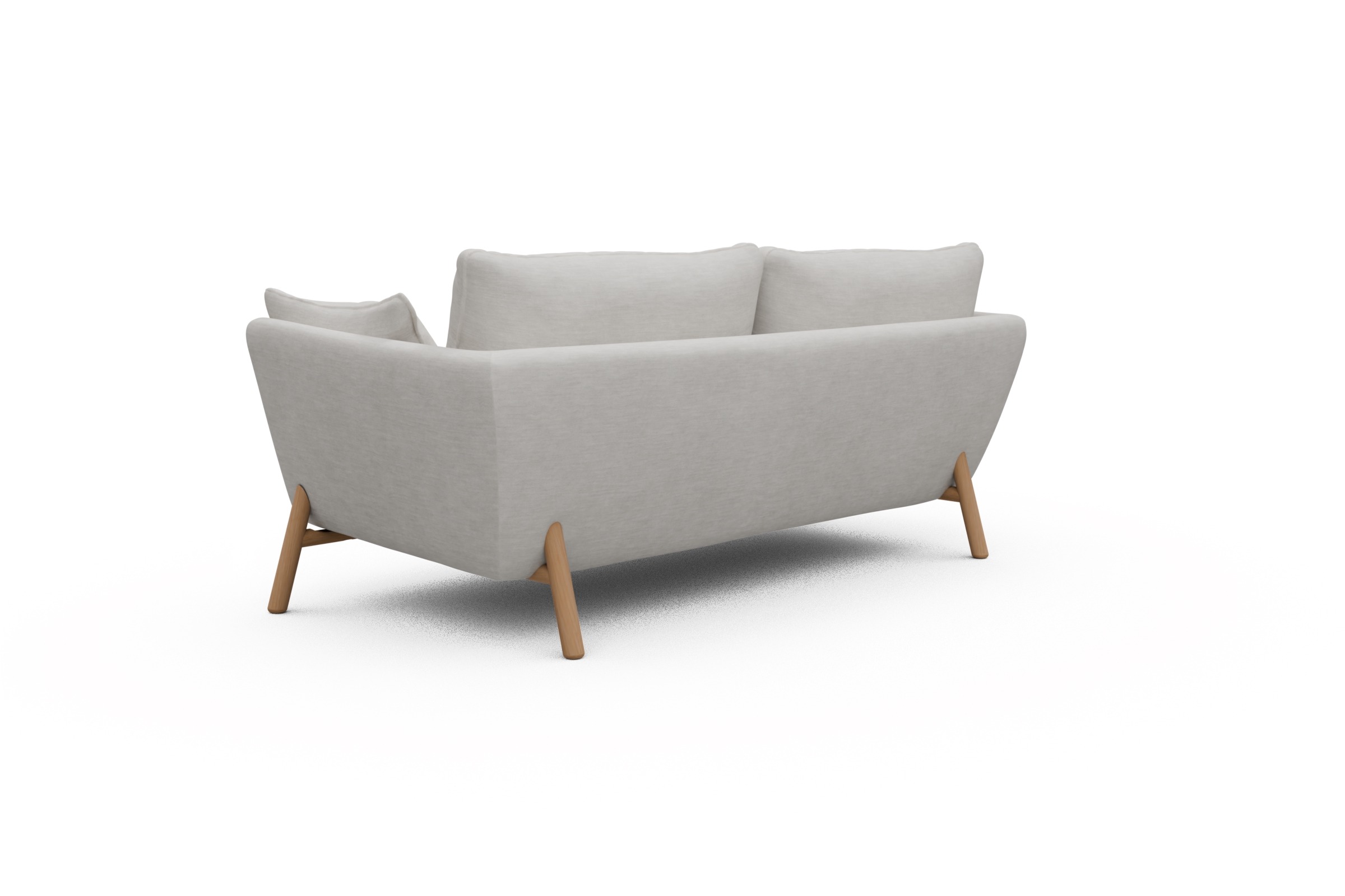 Sofa Emil 2-Sitzer Beinfarbe Eiche Natur Vivus-Dusty-Off-White
