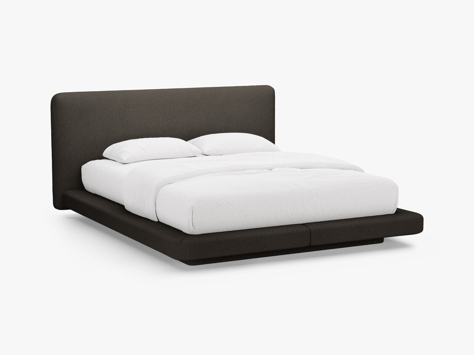 Micadoni Polsterbett mit Kopfteil Linea Boucle Baloo Braun 140x200