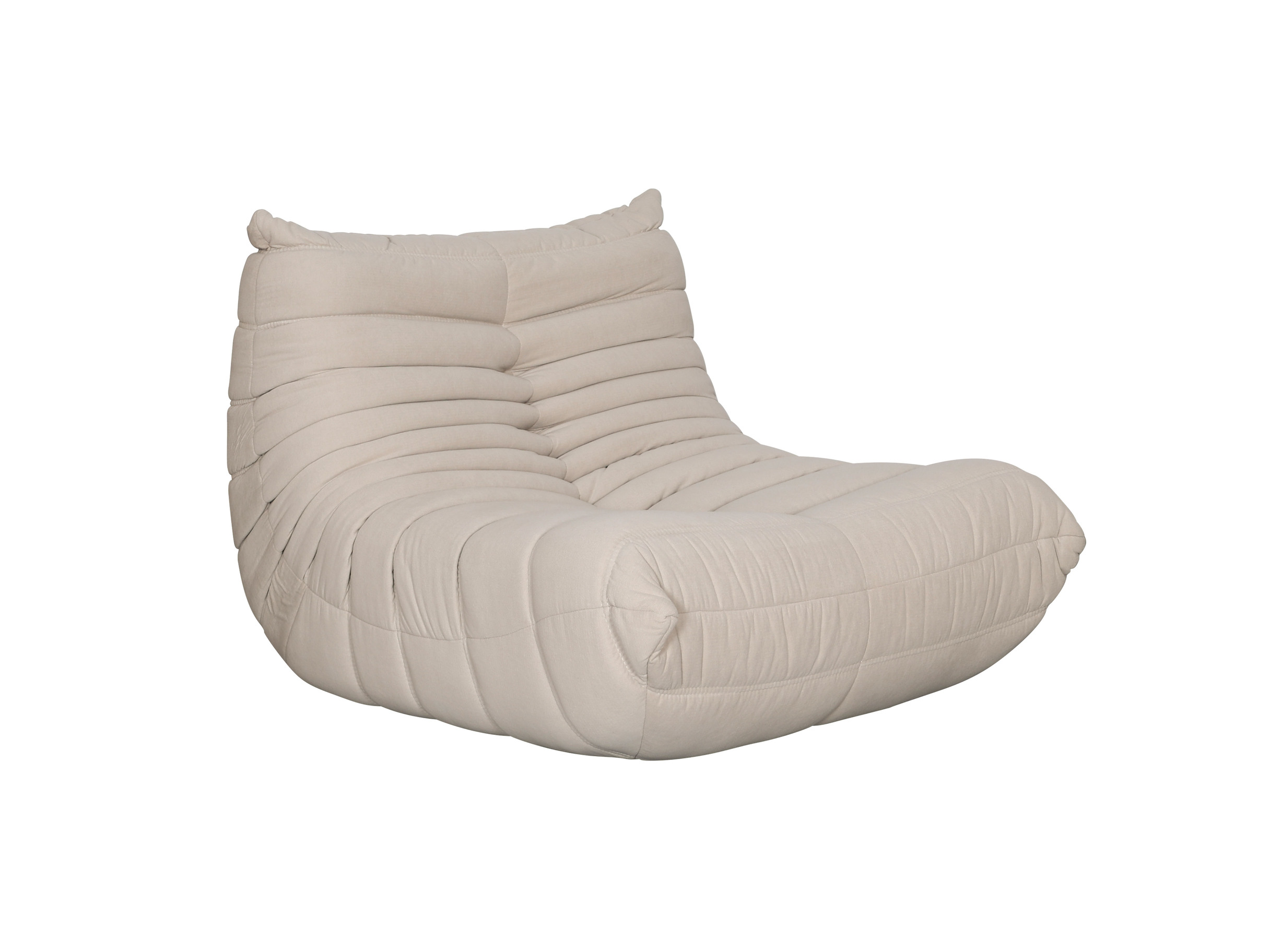 Livin Hill Set Nua: Sessel 87 cm + Fußhocker Hellbeige