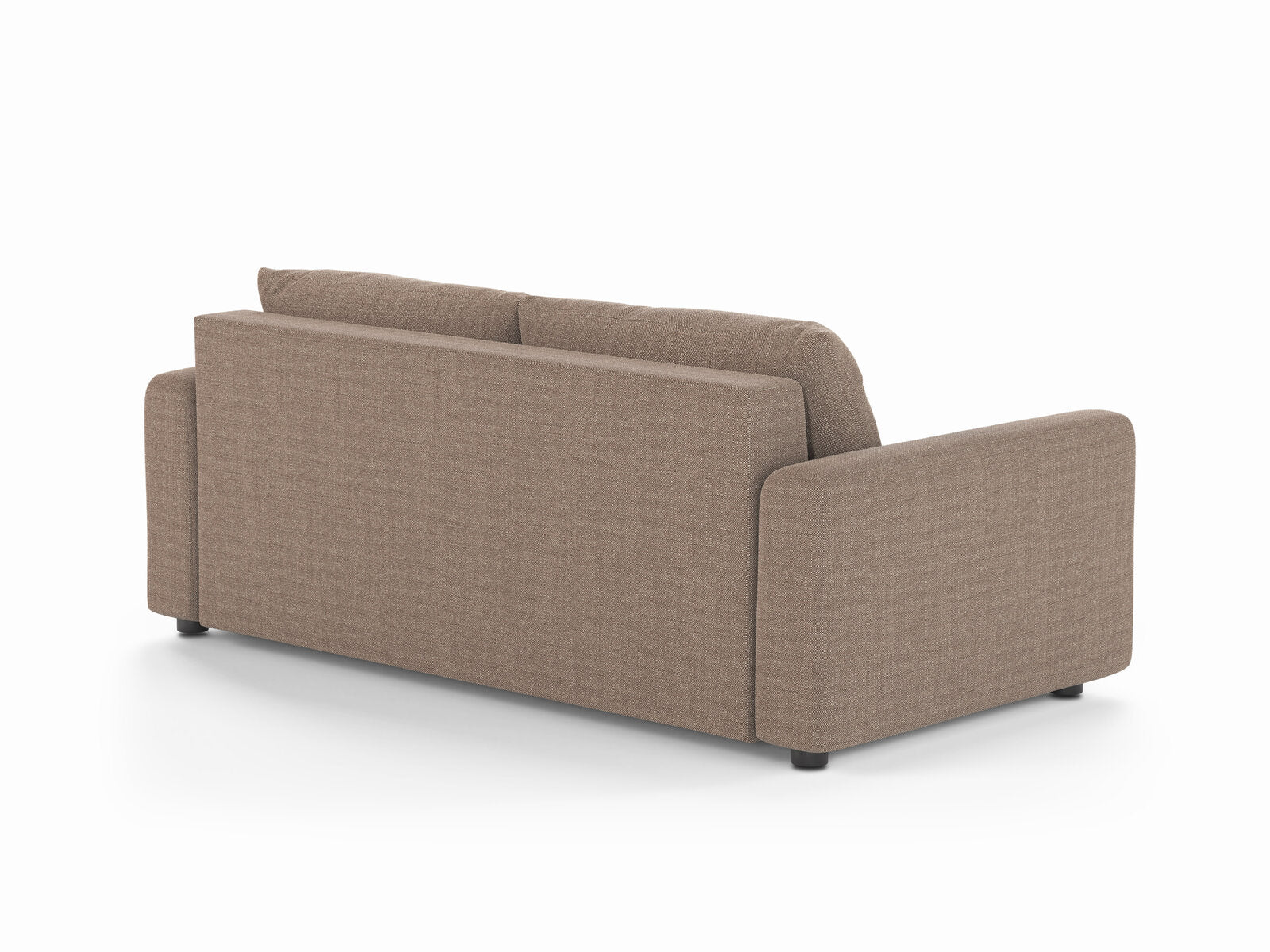 Micadoni Sofa mit Schlaffunktion David 3-Sitzer Strukturierter Stoff Babel Hellbraun