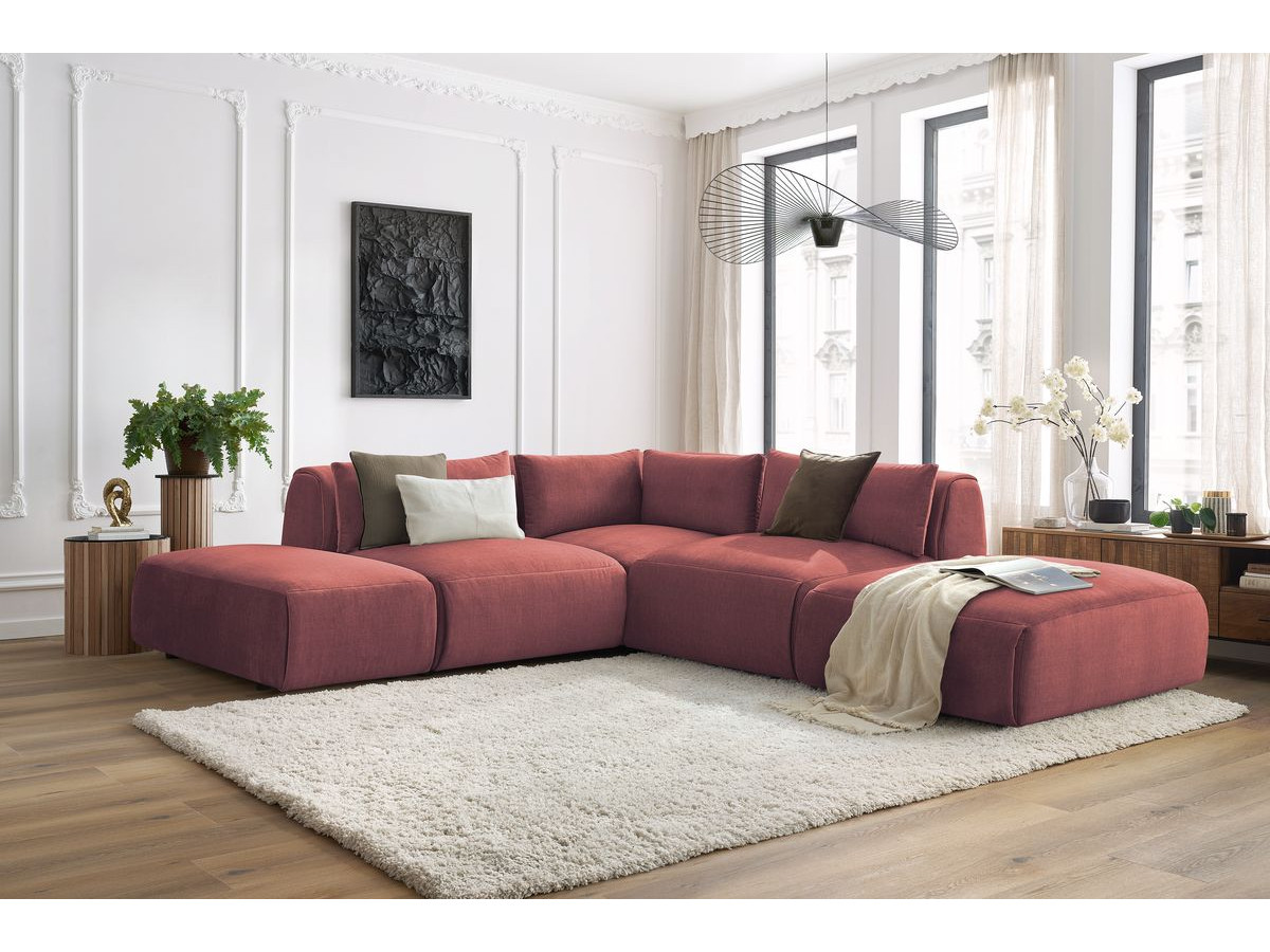 Bobochic Jeanne Ecksofa 271 × 300 cm Samt Orange