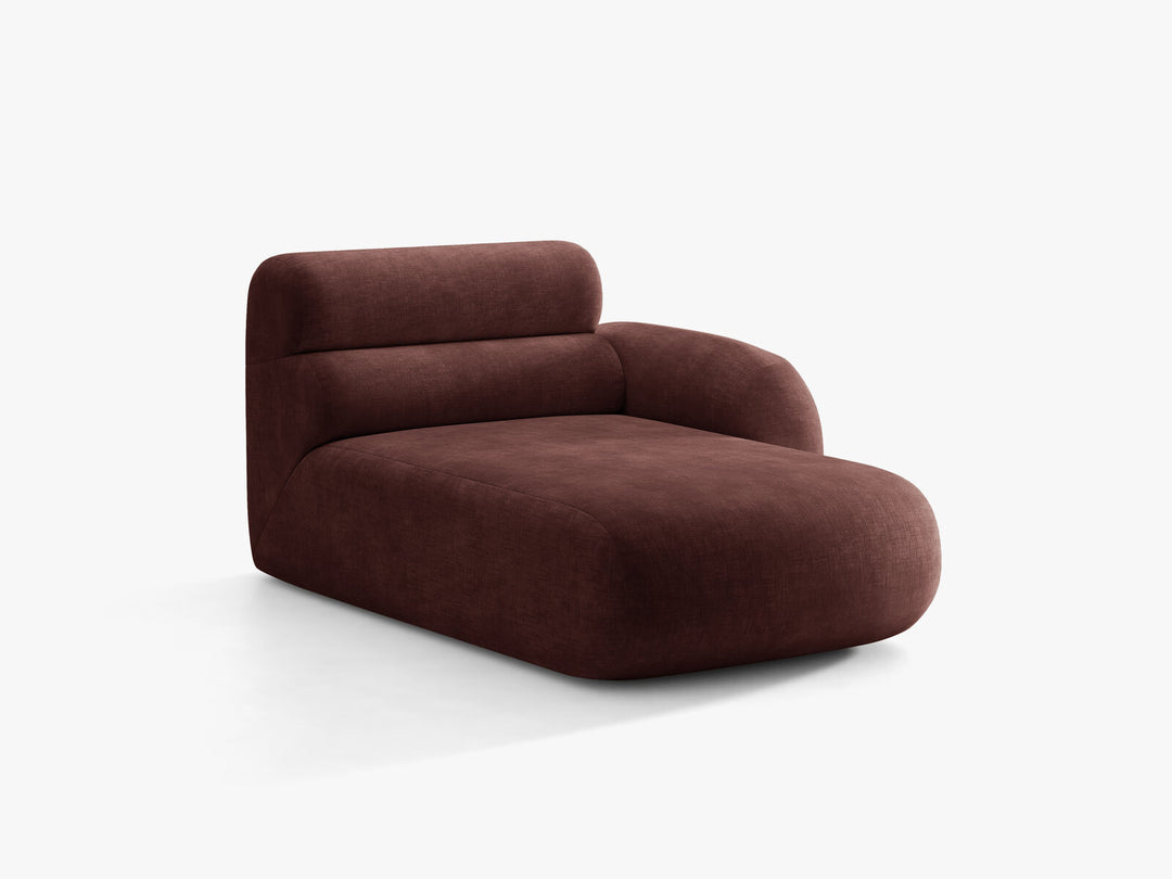 Micadoni Neo Chaiselongue Rechts Chenille Golden Kirschbaum