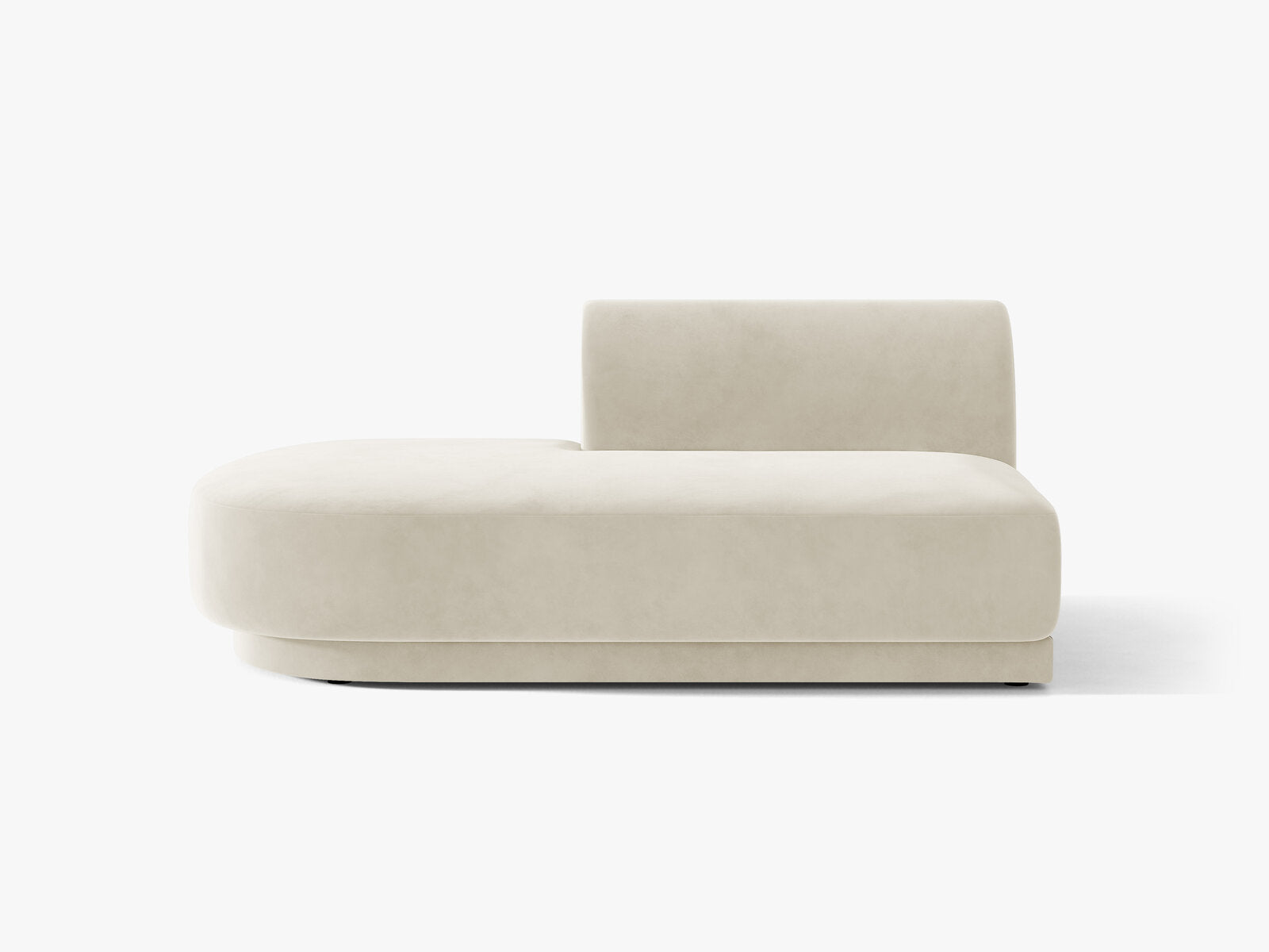 Micadoni 2-Sitzer Sitzmodul offen Miley Links Samt Bluvel Helles Beige