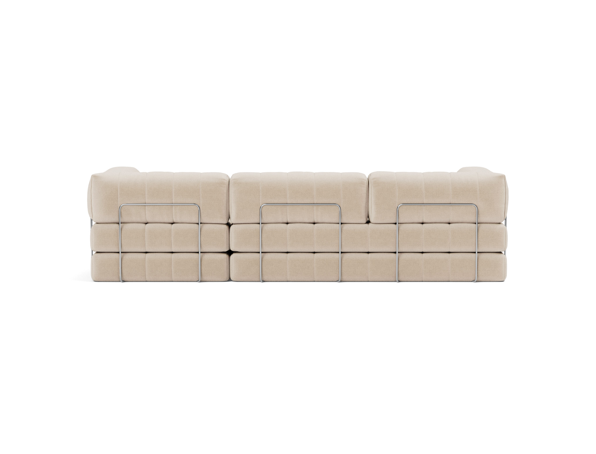 Schlafsofa CozyPad Grand mit Armlehnen Chenille Esina 410-Almond-Beige