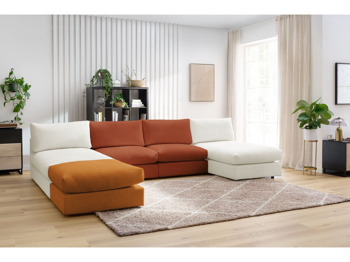Bobochic Paris Wohnlandschaft Bouclé-Stoff Mehrfarbig