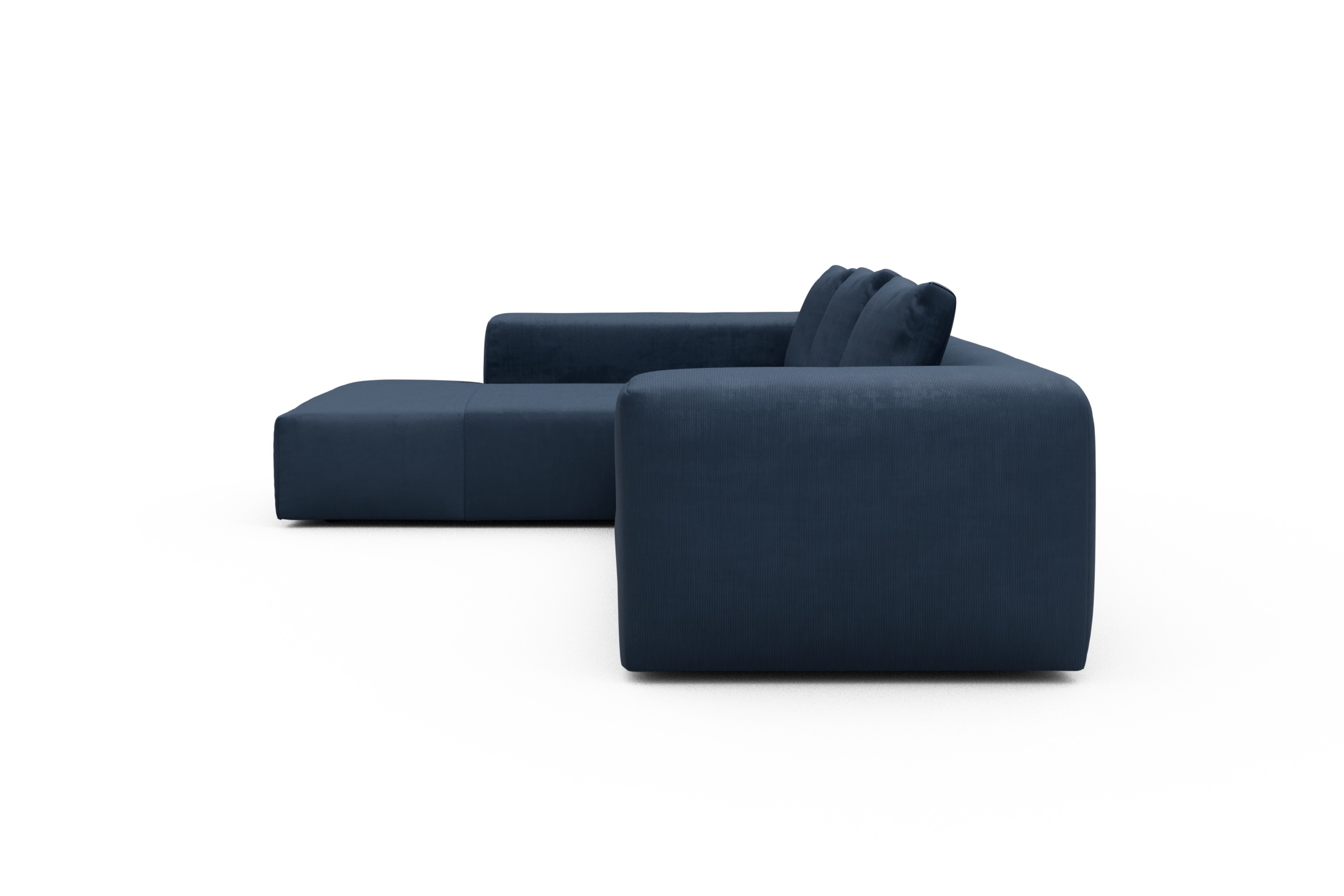 Ecksofa Fred Relax-Ecke links mit 2,5-Sitzer Cordufine-Royal-Blue