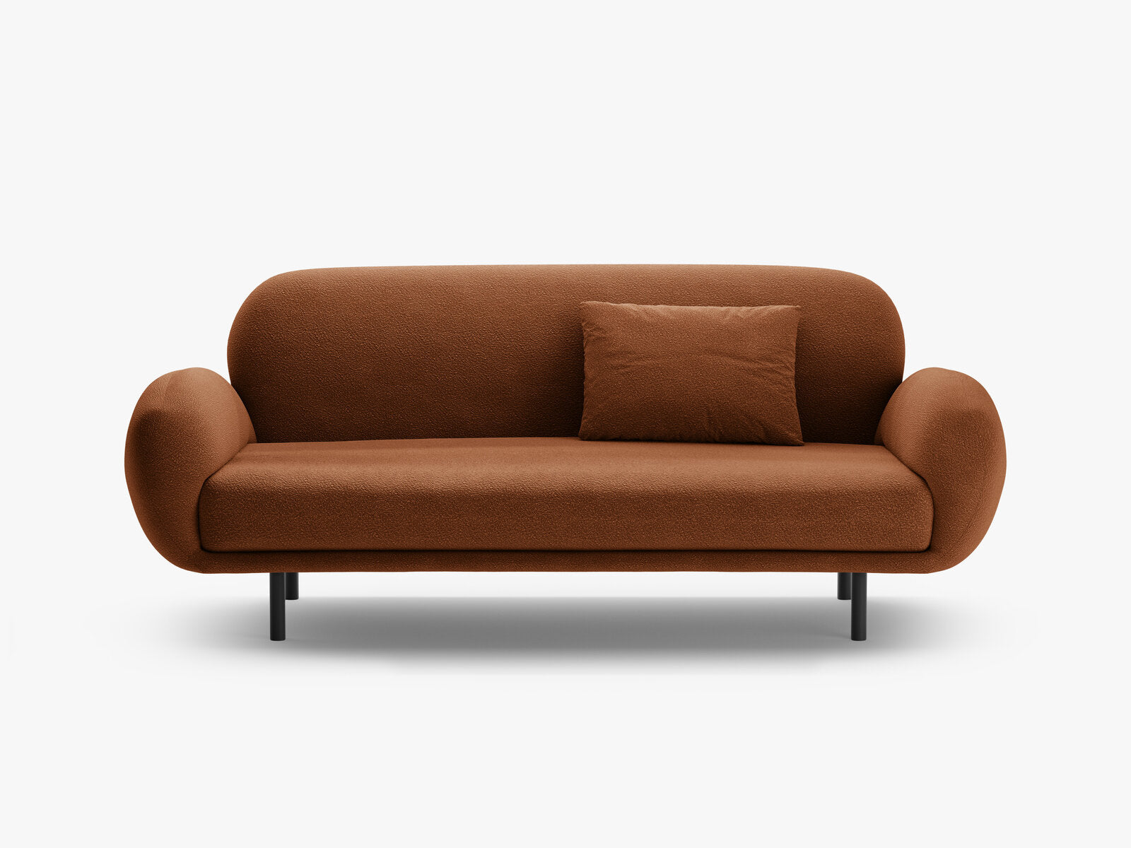 Micadoni Sofa Poppy 2-Sitzer große Version Boucle Baloo Terrakotta
