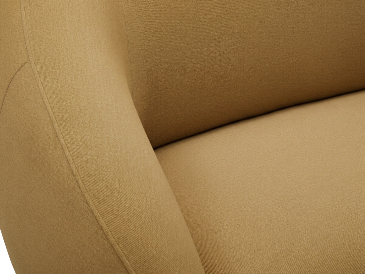 Bobochic Halo Ecksofa mit Schlaffunktion Stoff Gelb Ecke links