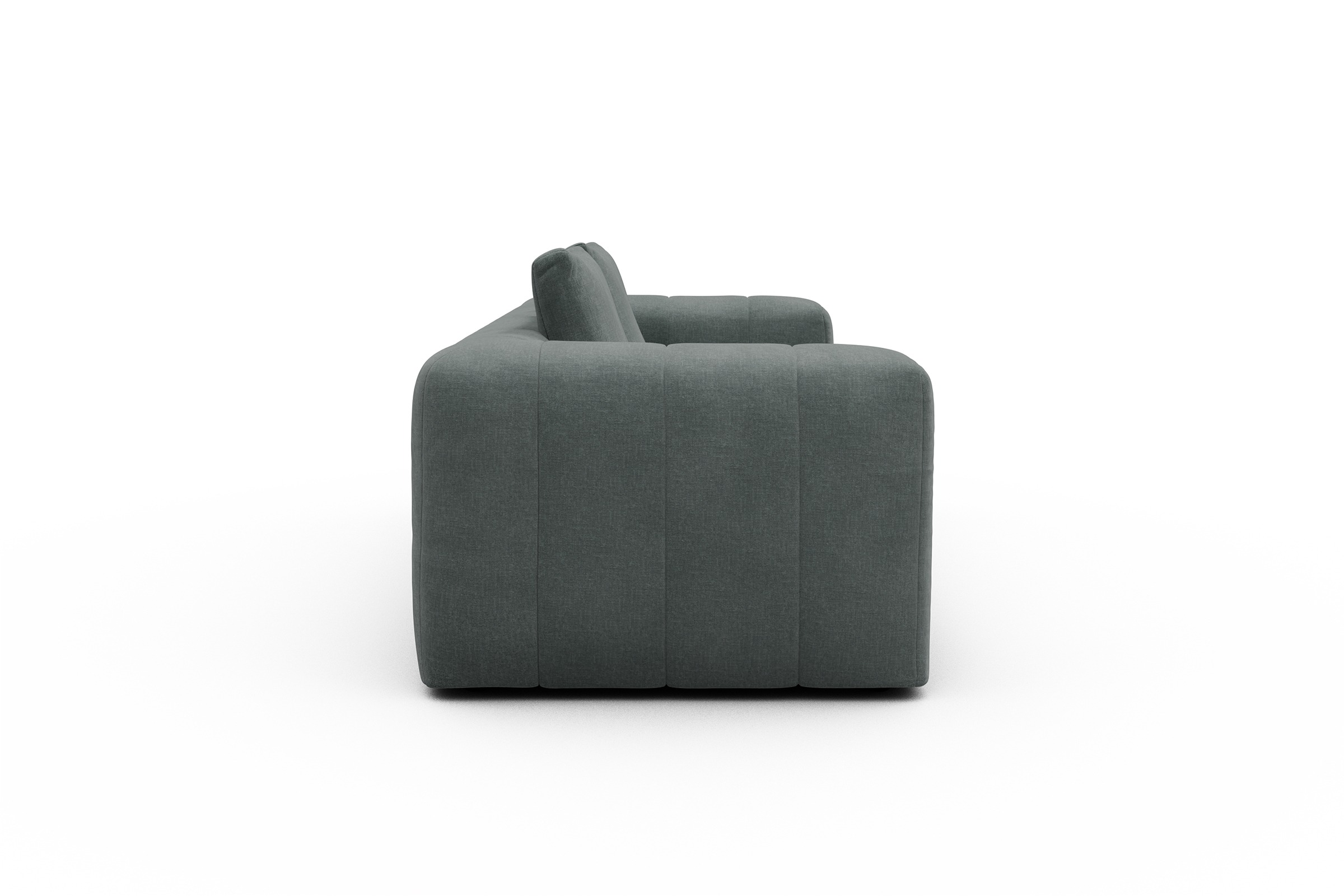 Sofa Hugo 3-Sitzer Smooth-Silver-Grey