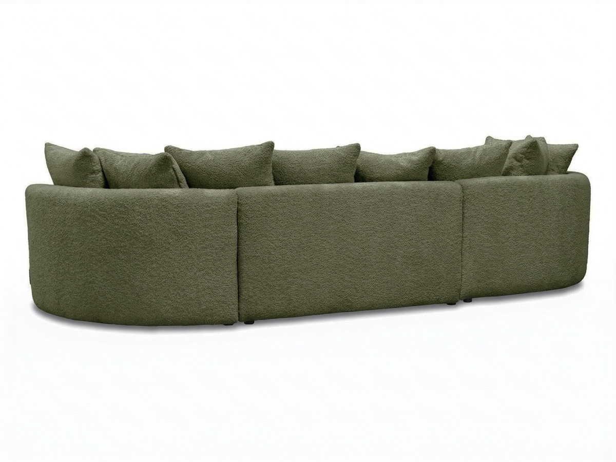 Bobochic Calypso Ecksofa Bouclé-Stoff Grün Ecke links