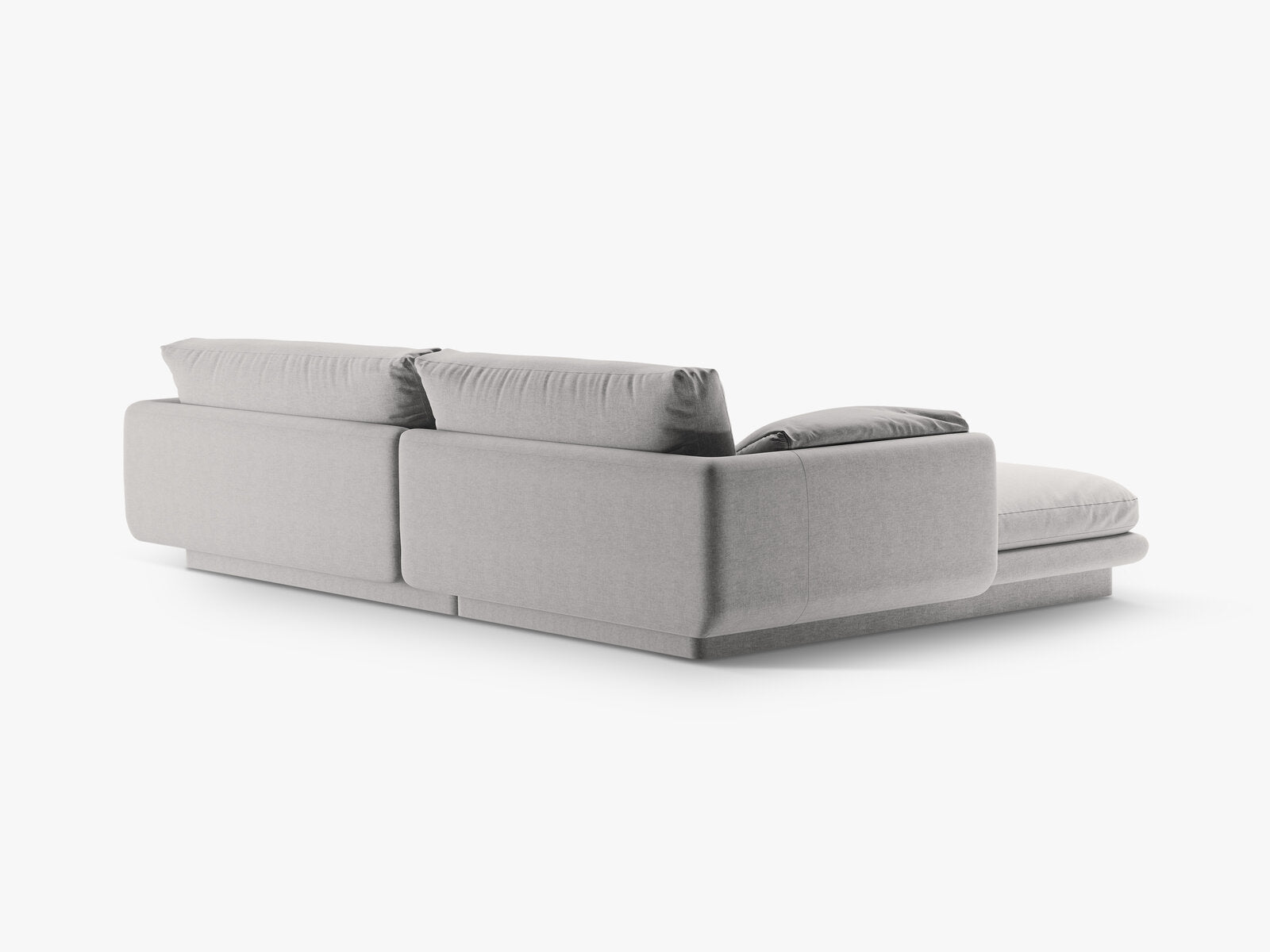 Micadoni Ecksofa Torino 4-Sitzer Rechts Strukturierter Stoff Hellgrau