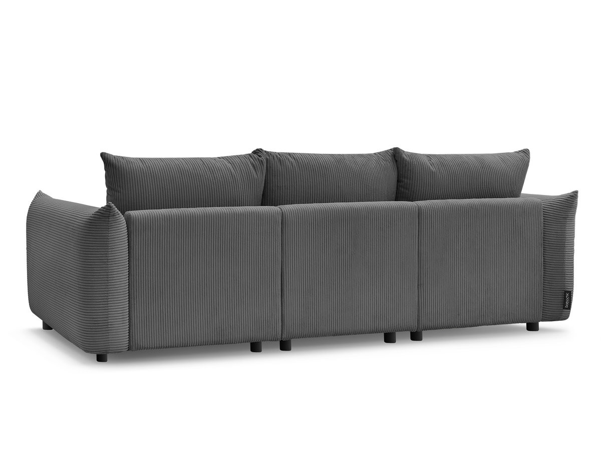 Bobochic Ernest Sofa 3-Sitzer 266 × 106 cm Cordsamt Dunkelgrau