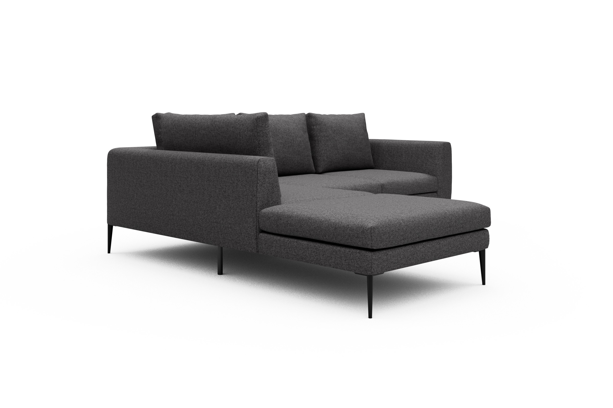 Ecksofa Paul Relax-Ecke links mit 2-Sitzer Sama-Antracite