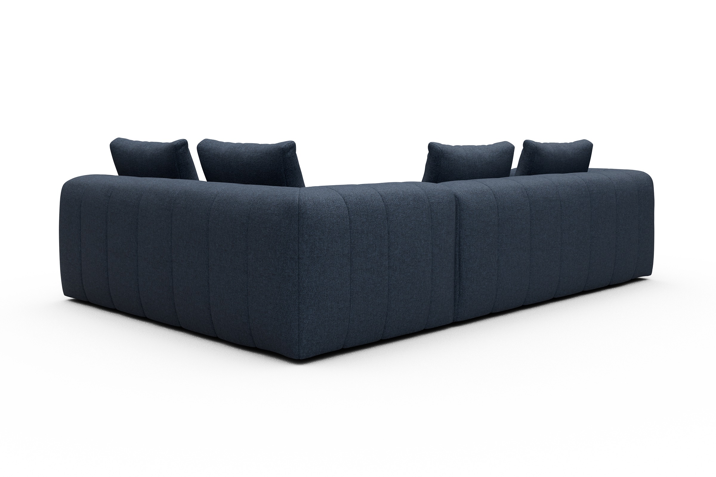 Ecksofa Hugo 2x 2,5-Sitzer Armlehne links Sama-Deep-Blue