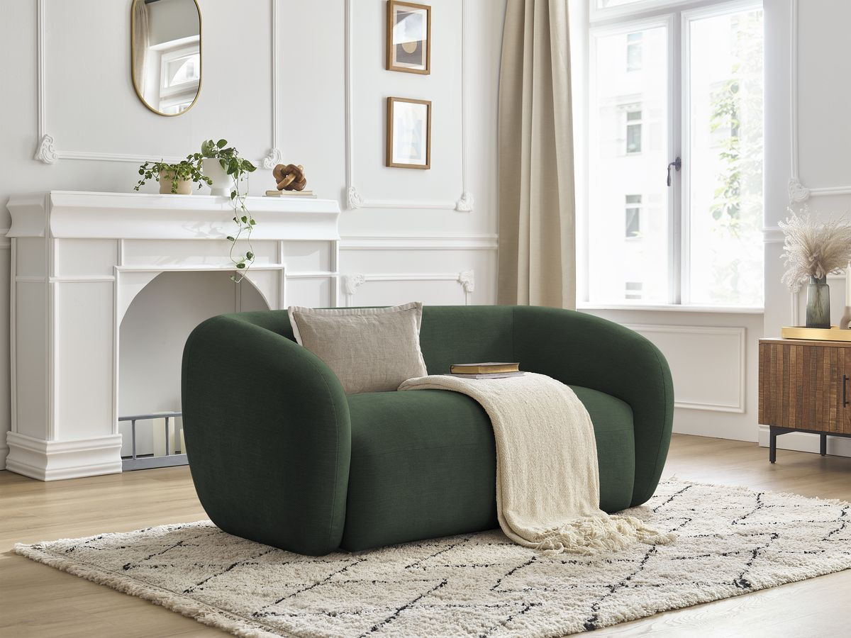 Bobochic Celine Sofa 2-Sitzer Stoff Grün