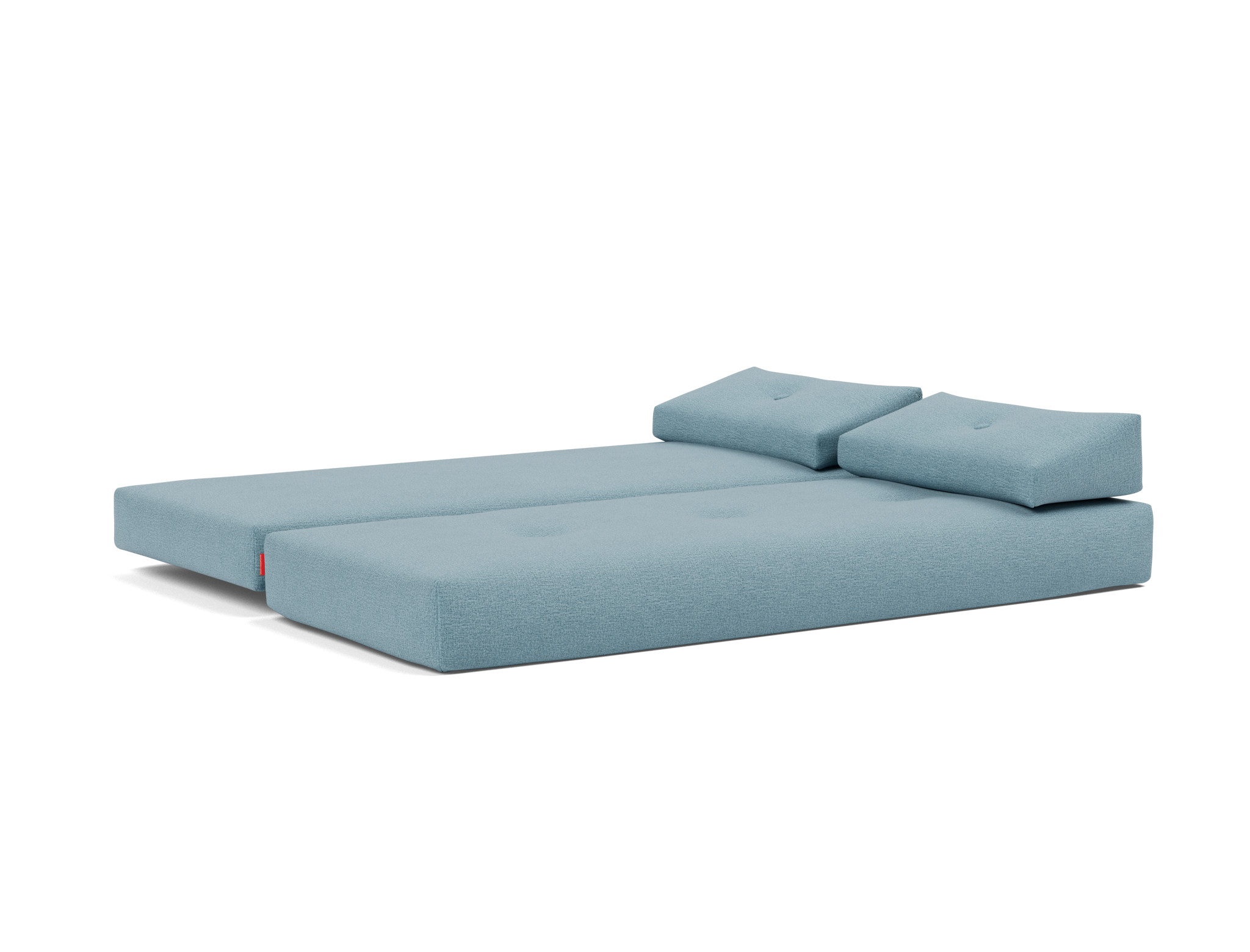 Tagesbett Sigmund Flachgewebe Mixed Dance 525-Light-Blue Beine Indu schwarz