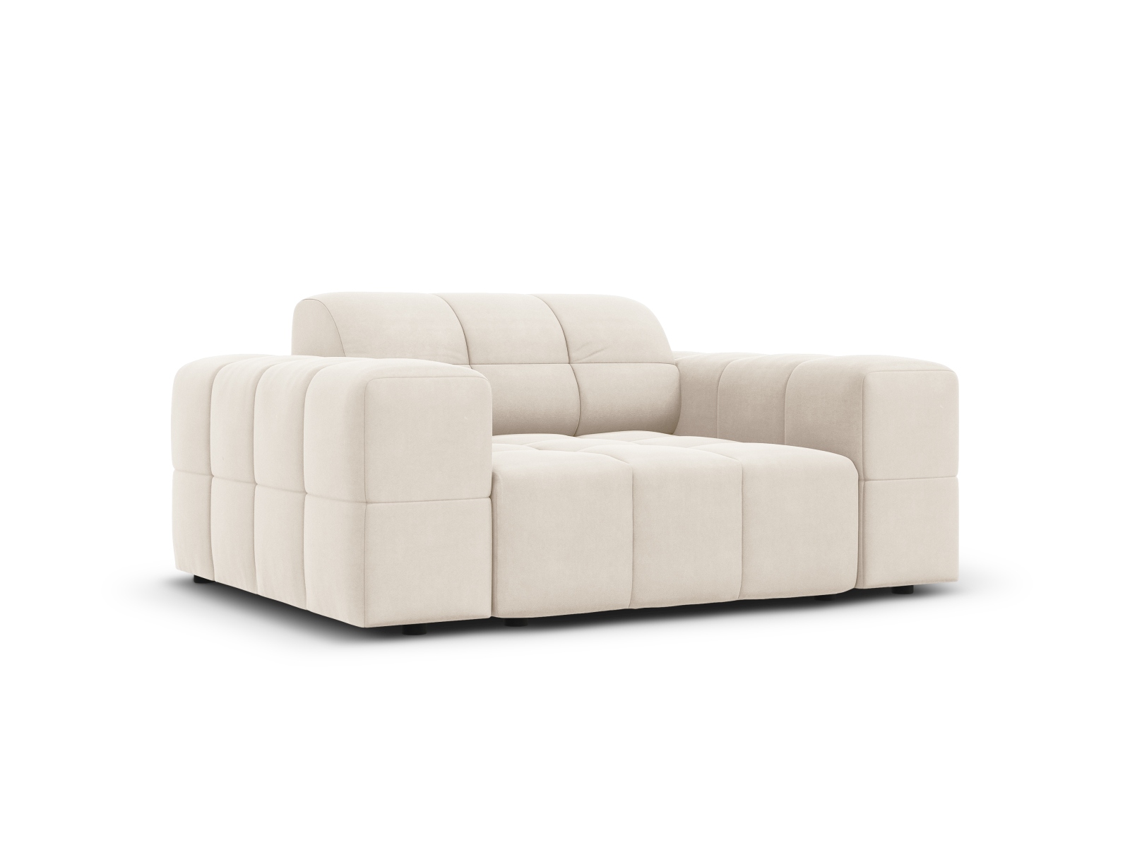 Cosmopolitan Design Sessel Chicago Samt Bluvel Helles Beige