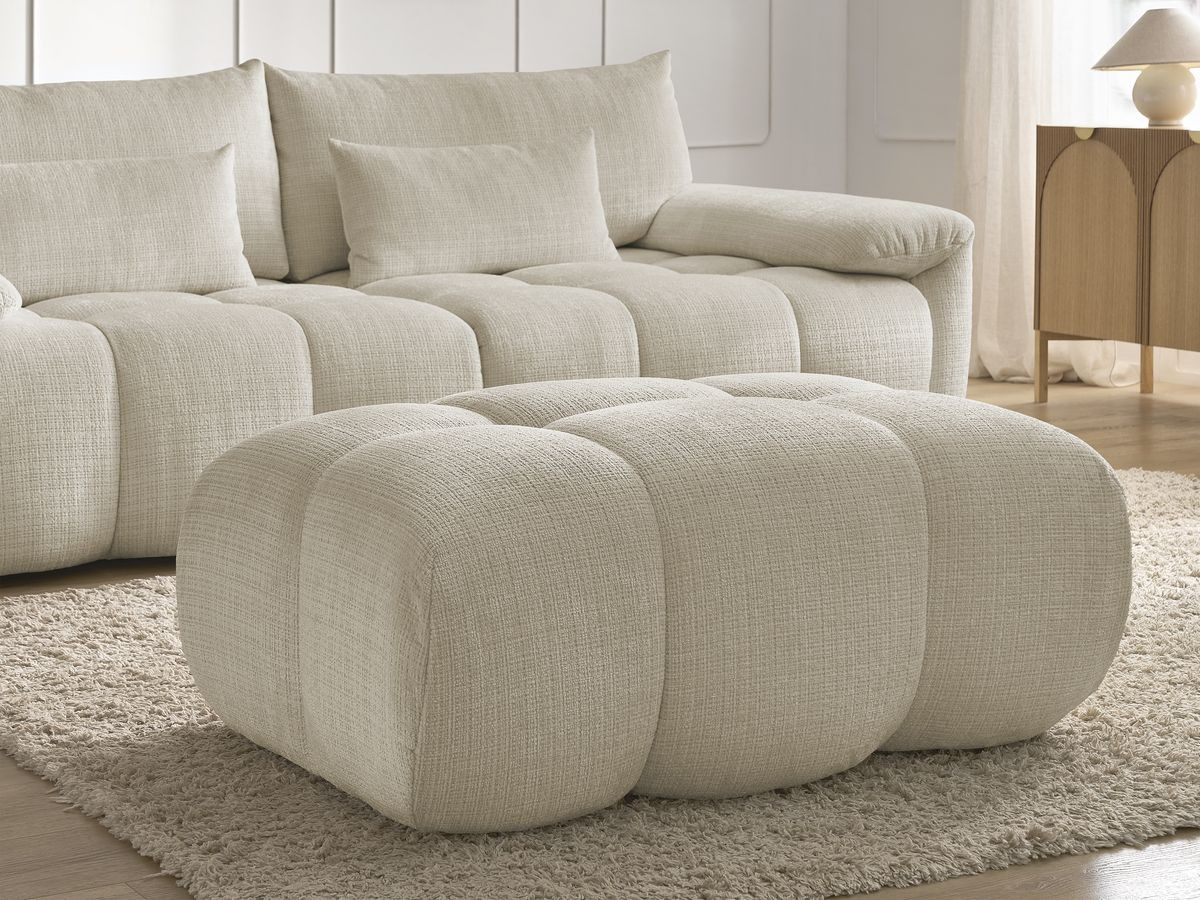 Bobochic Ivane Sofa 4-Sitzer Strukturstoff Beige