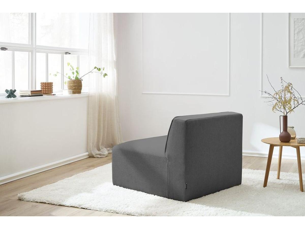 Bobochic Megeve Sofamodul 1-Sitzer Melange-Stoff Dunkelgrau