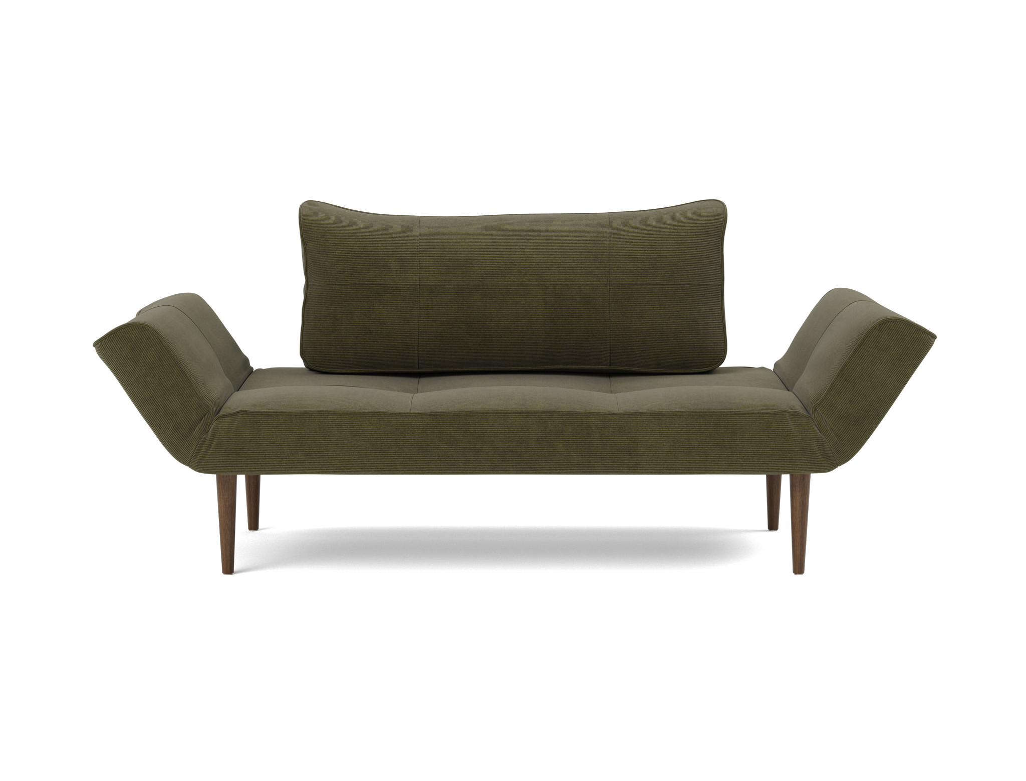Tagesbett Zeal Kord Cordufine 316-Pine-Green Beine Styletto Eiche dunkel