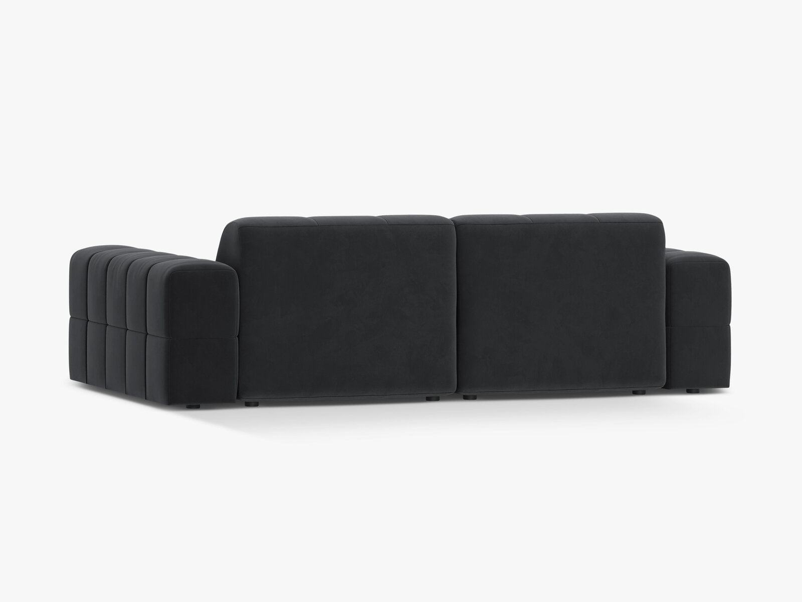 Micadoni Sofa Jennifer 3-Sitzer Samt Bluvel Grau