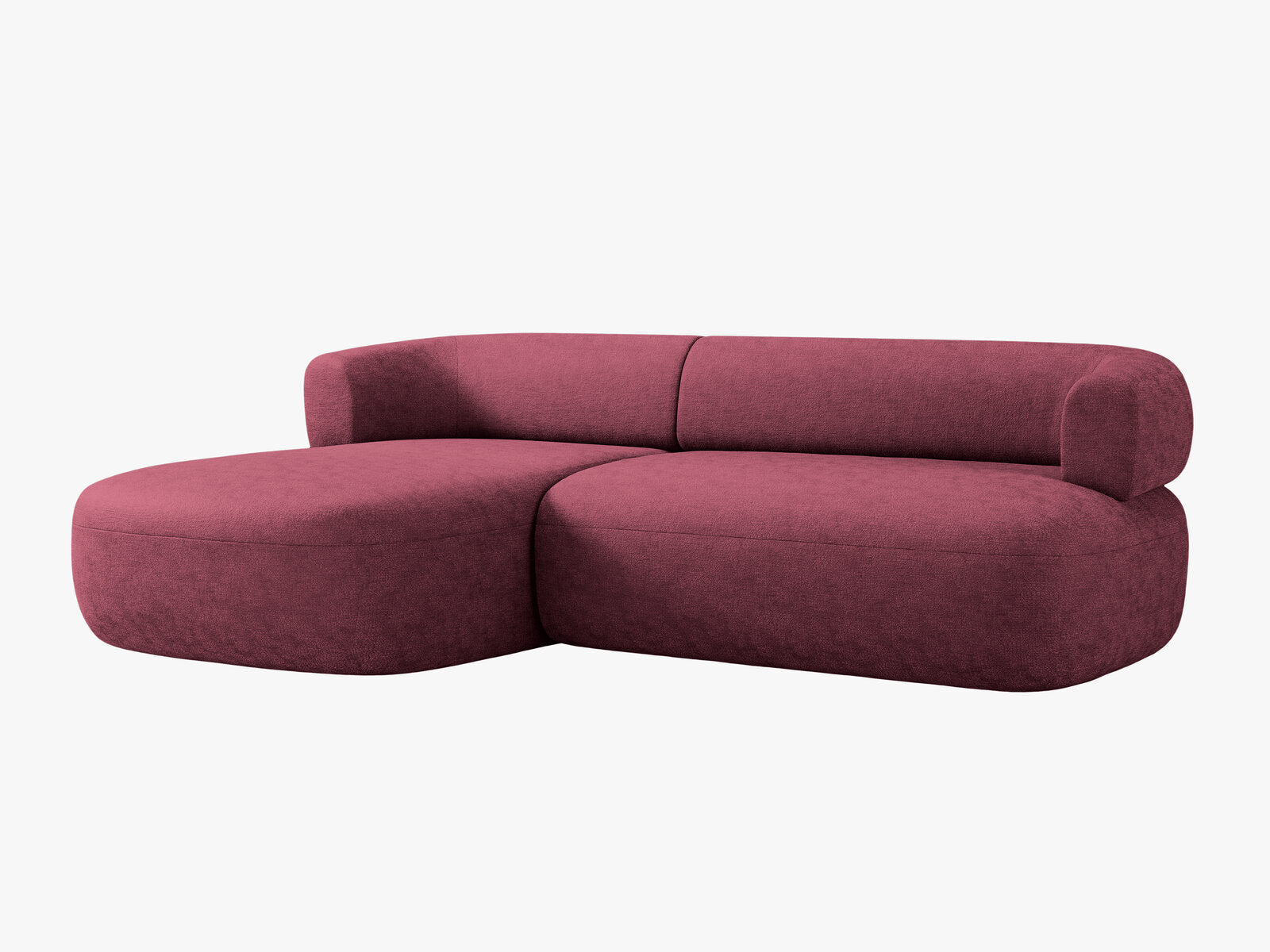 Micadoni 5-Sitzer Ecksofa Jenny Links Chenille Perfect Harmony Kirschbaum