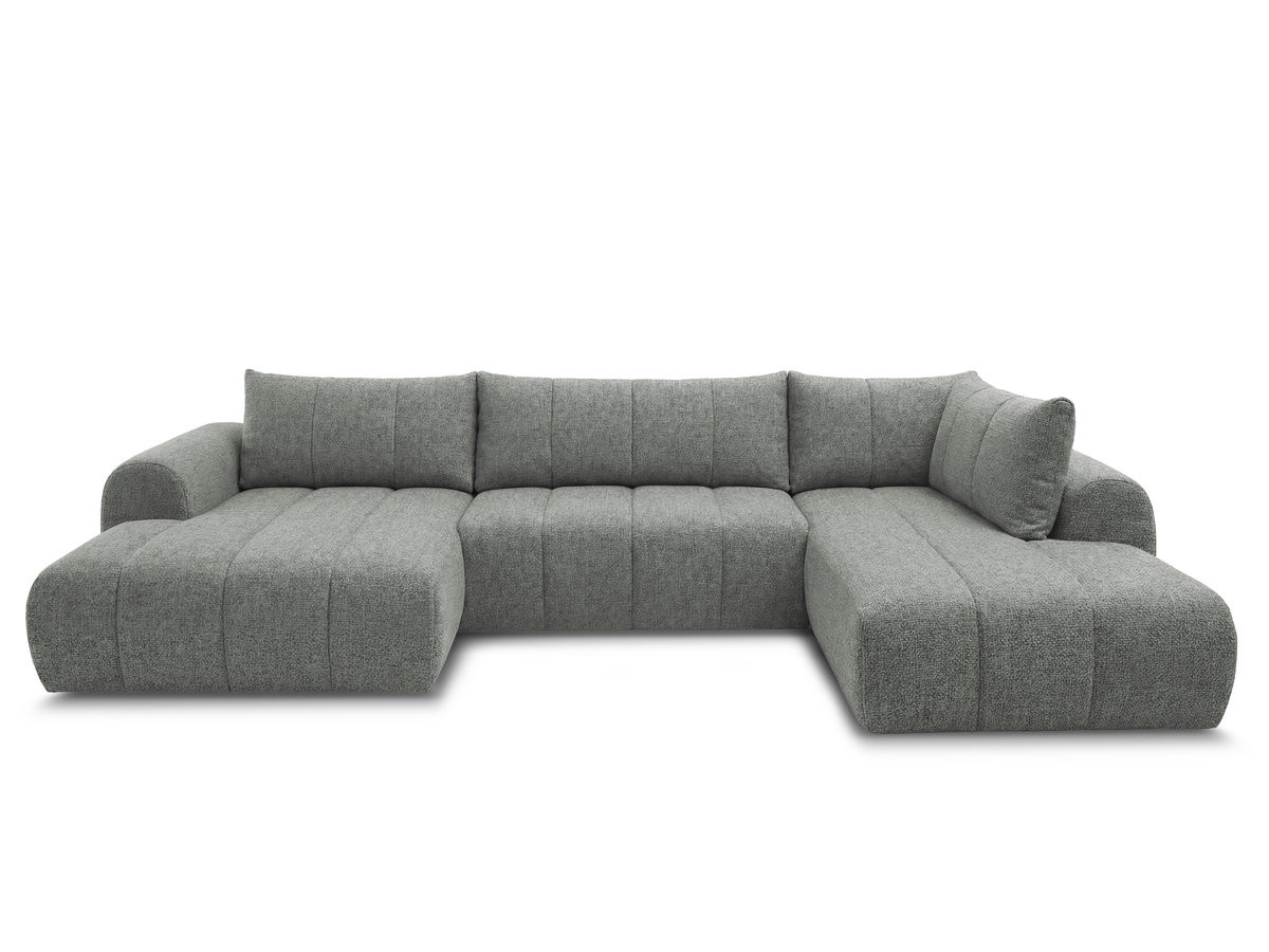 Bobochic Nesty Wohnlandschaft Melange-Stoff Dunkelgrau Ecke links